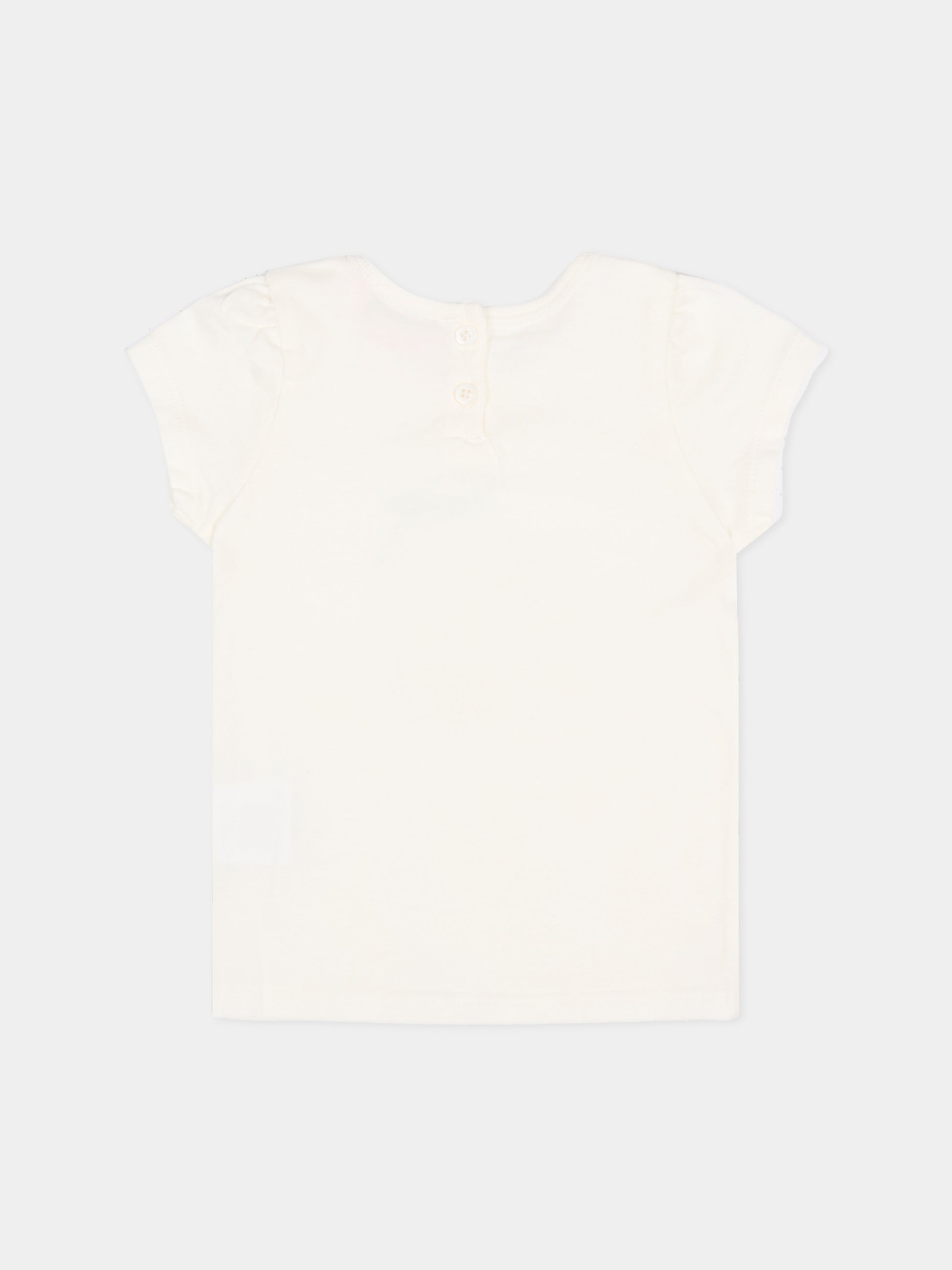 T-shirt avorio per neonata con ciliegie,Bonpoint,S06XTSK00001 102