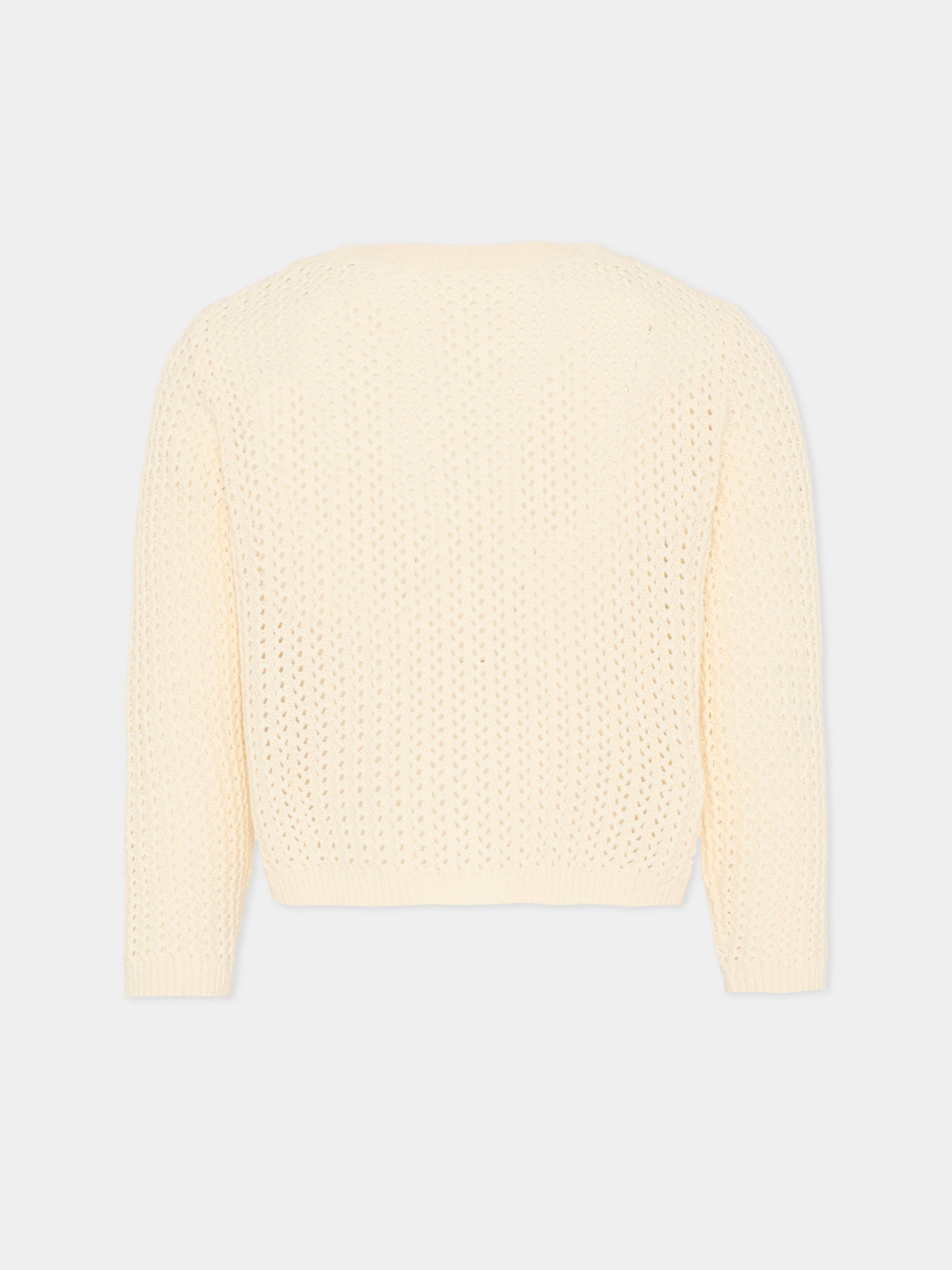 Cardigan avorio per bambina con ciliegie,Bonpoint,S06GCAK00001 003