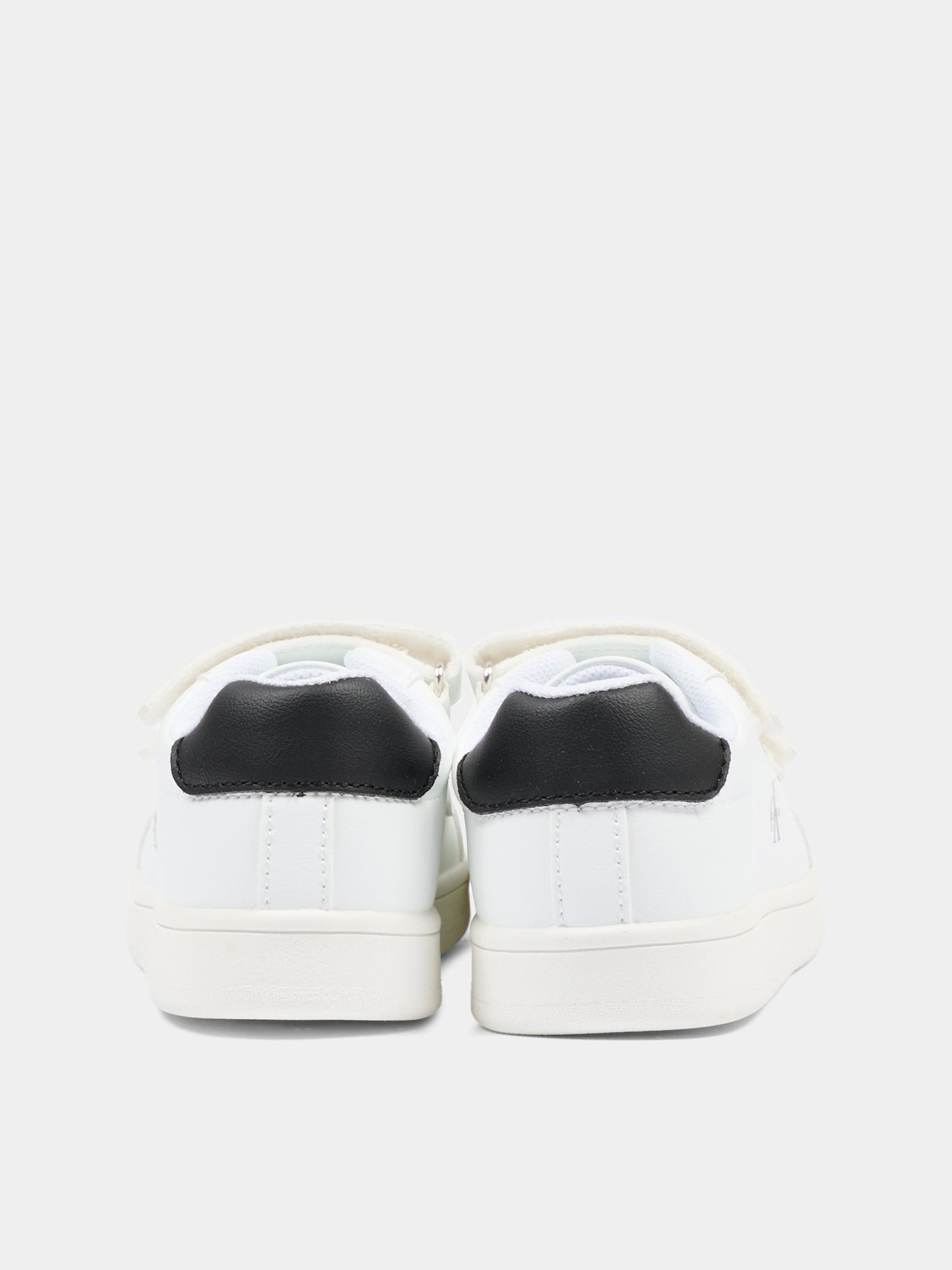 Sneakers bianche per neonato e bambino con logo nero,Calvin Klein Kids,V1X9 83275 1355X002
