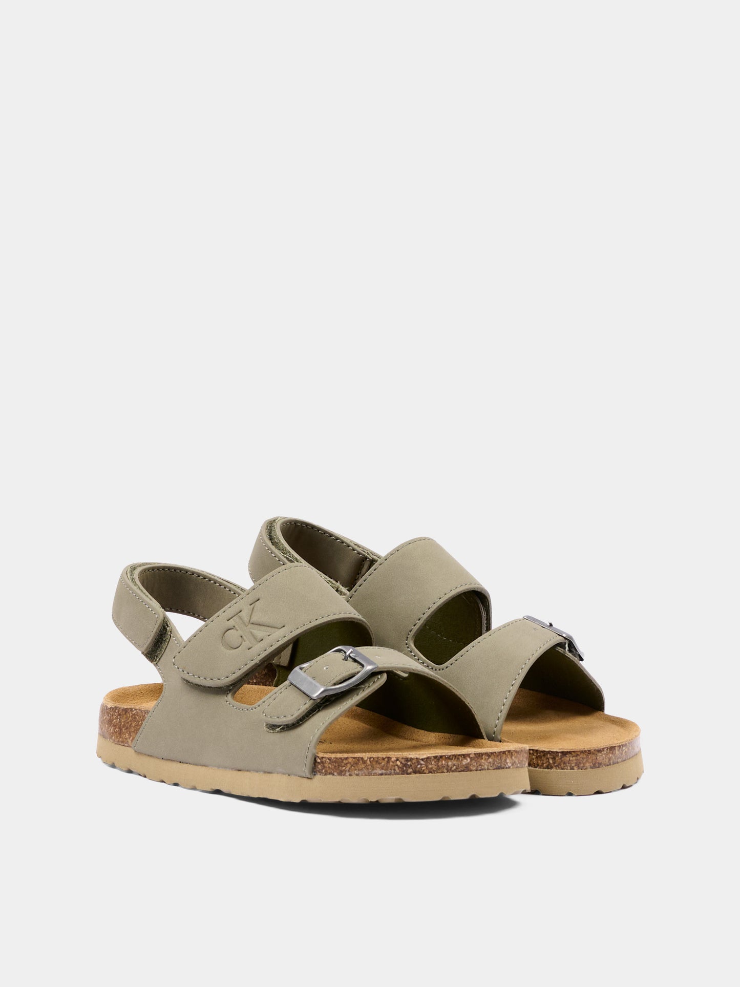 Sandali verdi per bambini con logo,Calvin Klein Kids,V3X2 83328 0315414