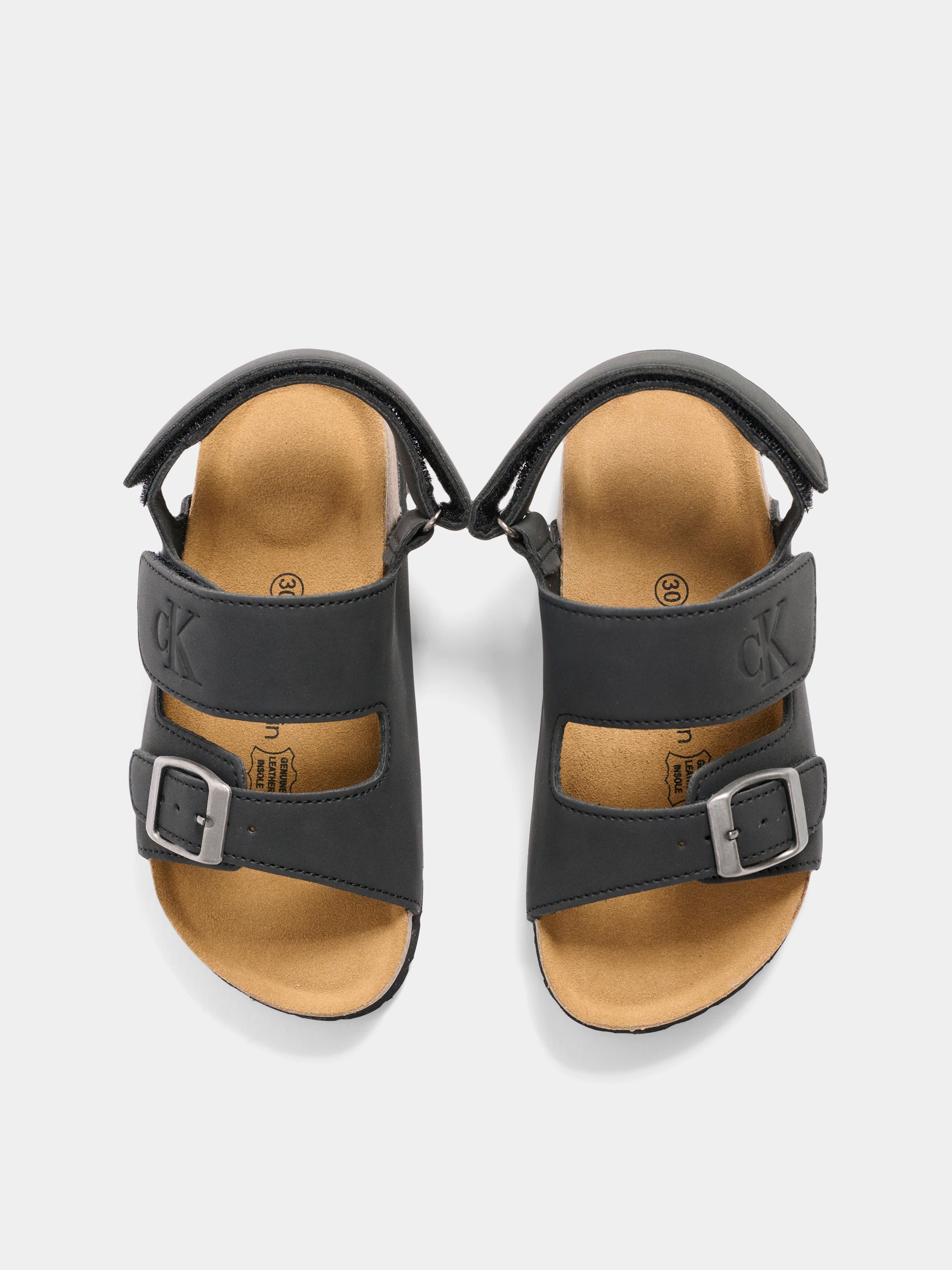 Sandalo nero per bambini con logo,Calvin Klein Kids,V3X2 83328 0315999