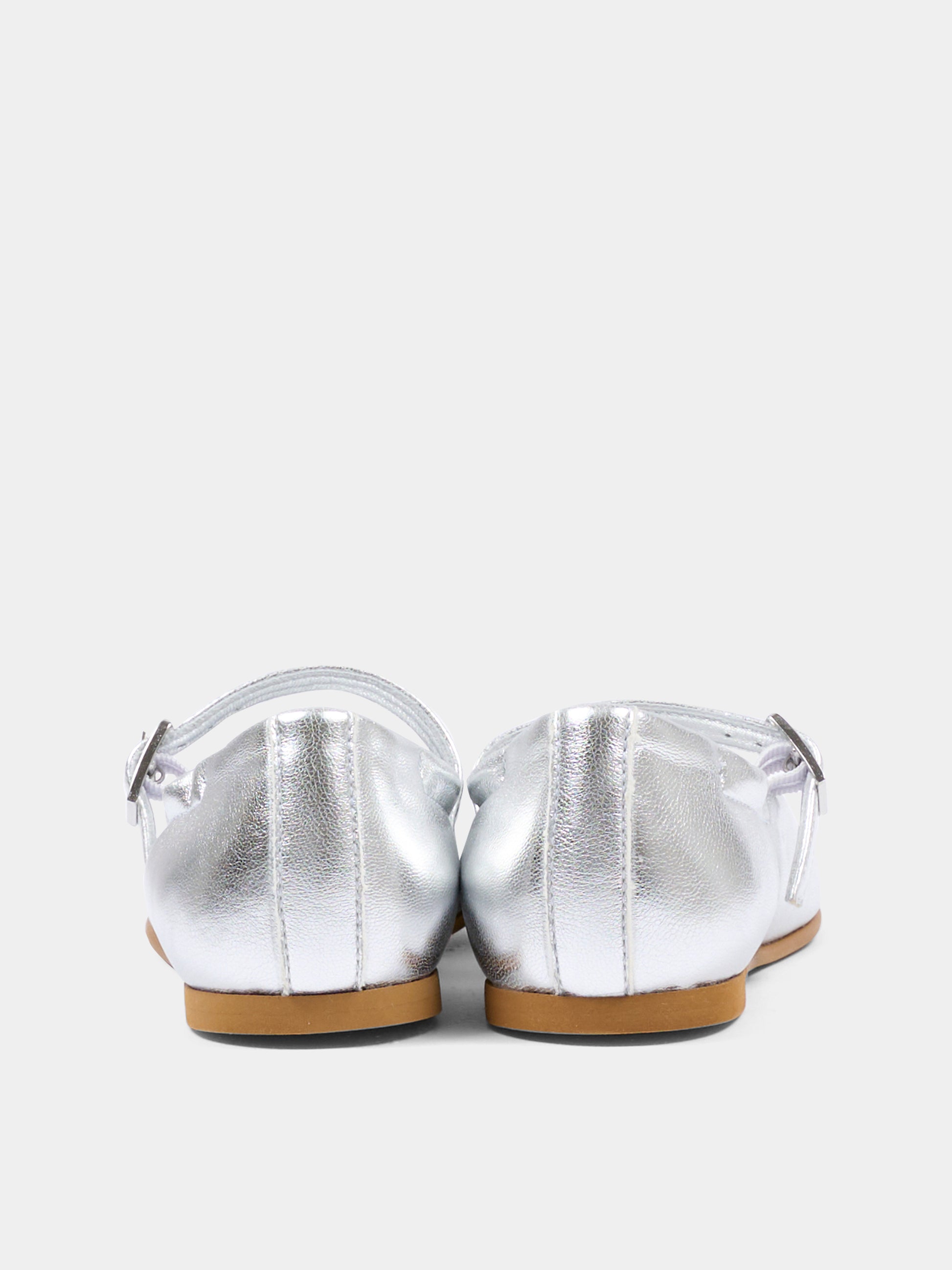 Ballerine argento per bambina con fiocco,Calvin Klein Kids,V4A3 83340 0504904