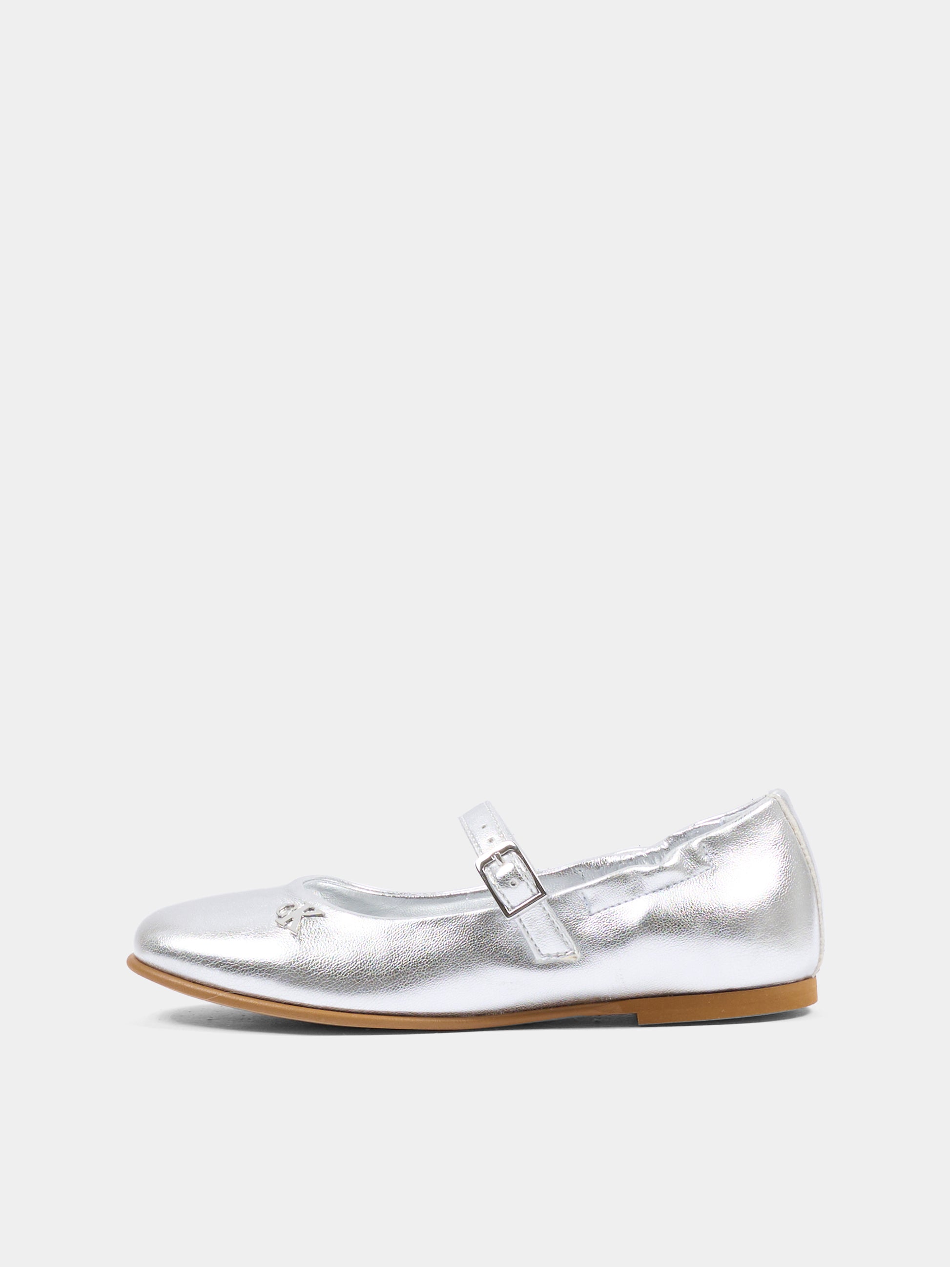 Ballerine argento per bambina con fiocco,Calvin Klein Kids,V4A3 83340 0504904