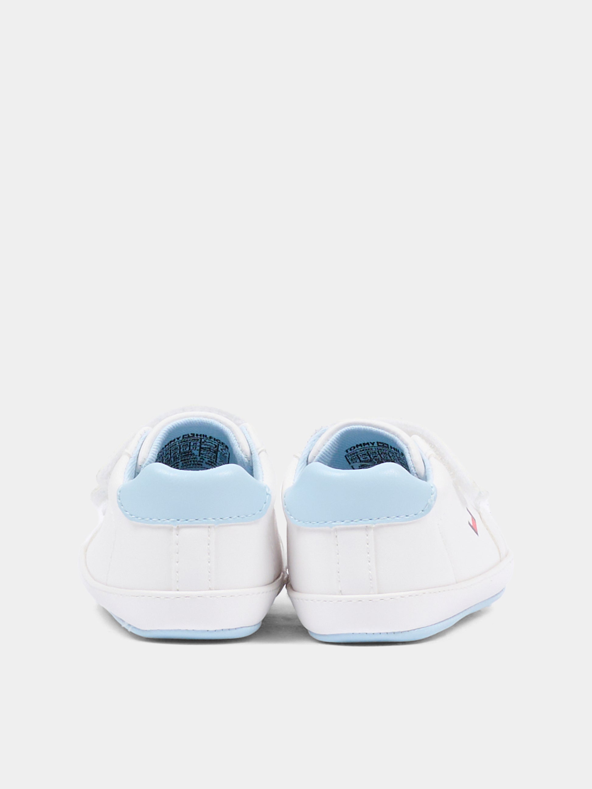 Sneakers celesti per neonato con bandierina,Tommy Hilfiger Junior,T0B9 34329 1582X356