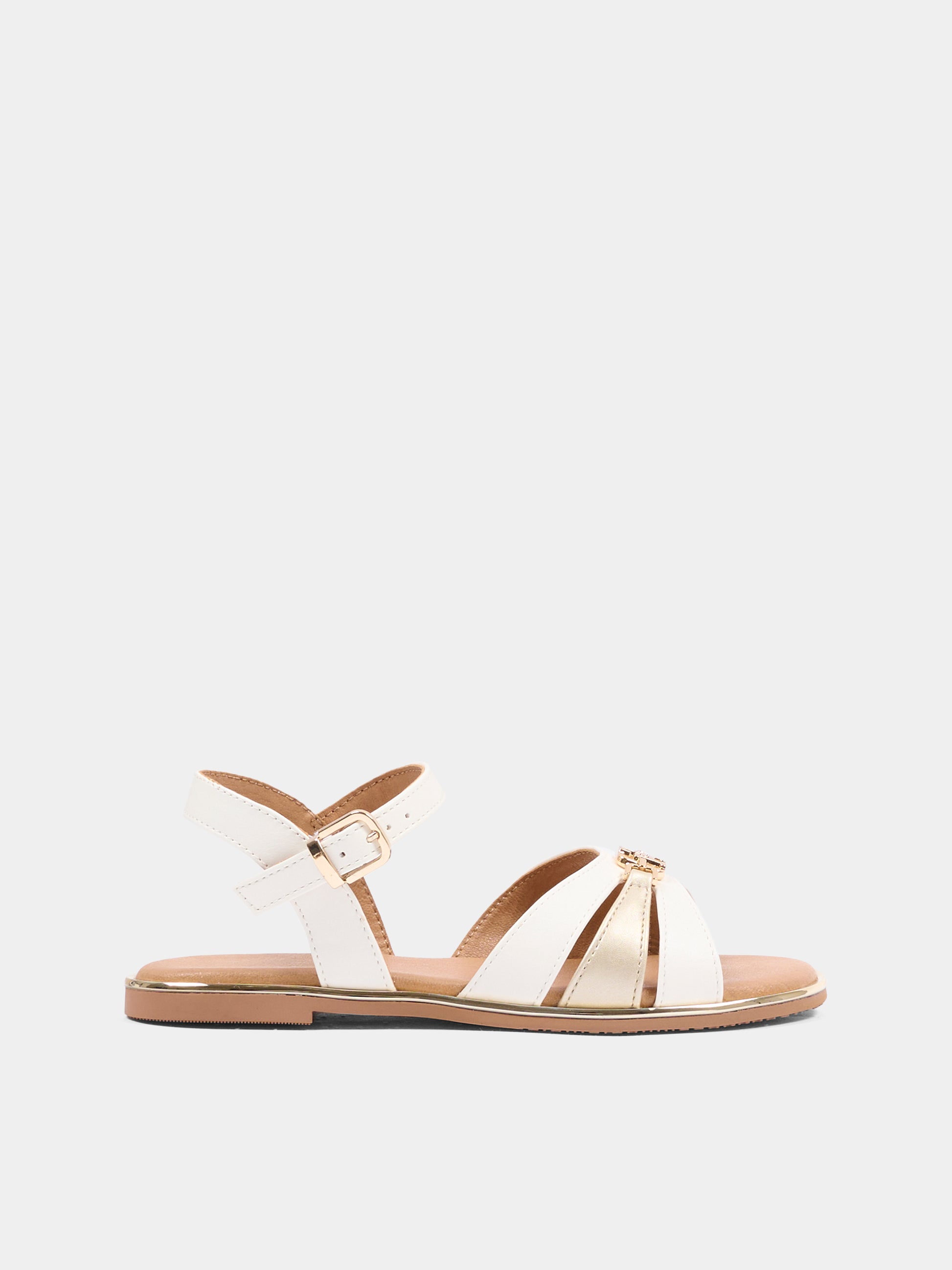 Sandali avorio per bambina con logo,Tommy Hilfiger Junior,T3A2 34280 0326X048