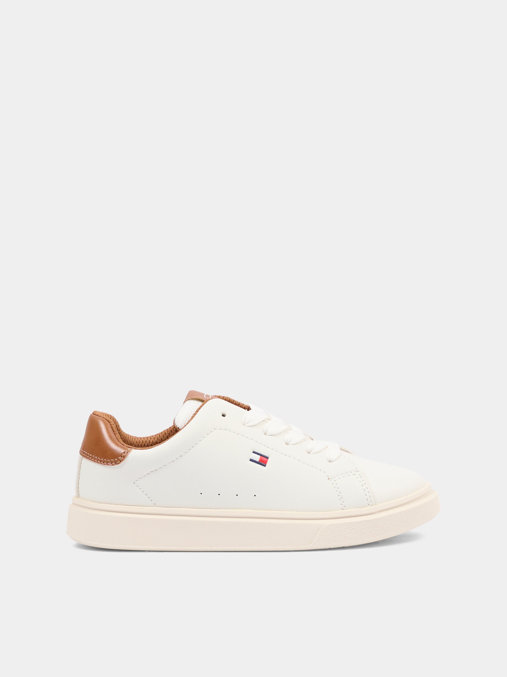 Sneakers bianche per bambini con logo,Tommy Hilfiger Junior,T3X9 34350 1355A767