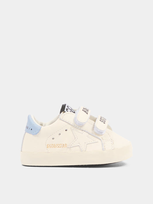 White sneakers set for baby boy with star