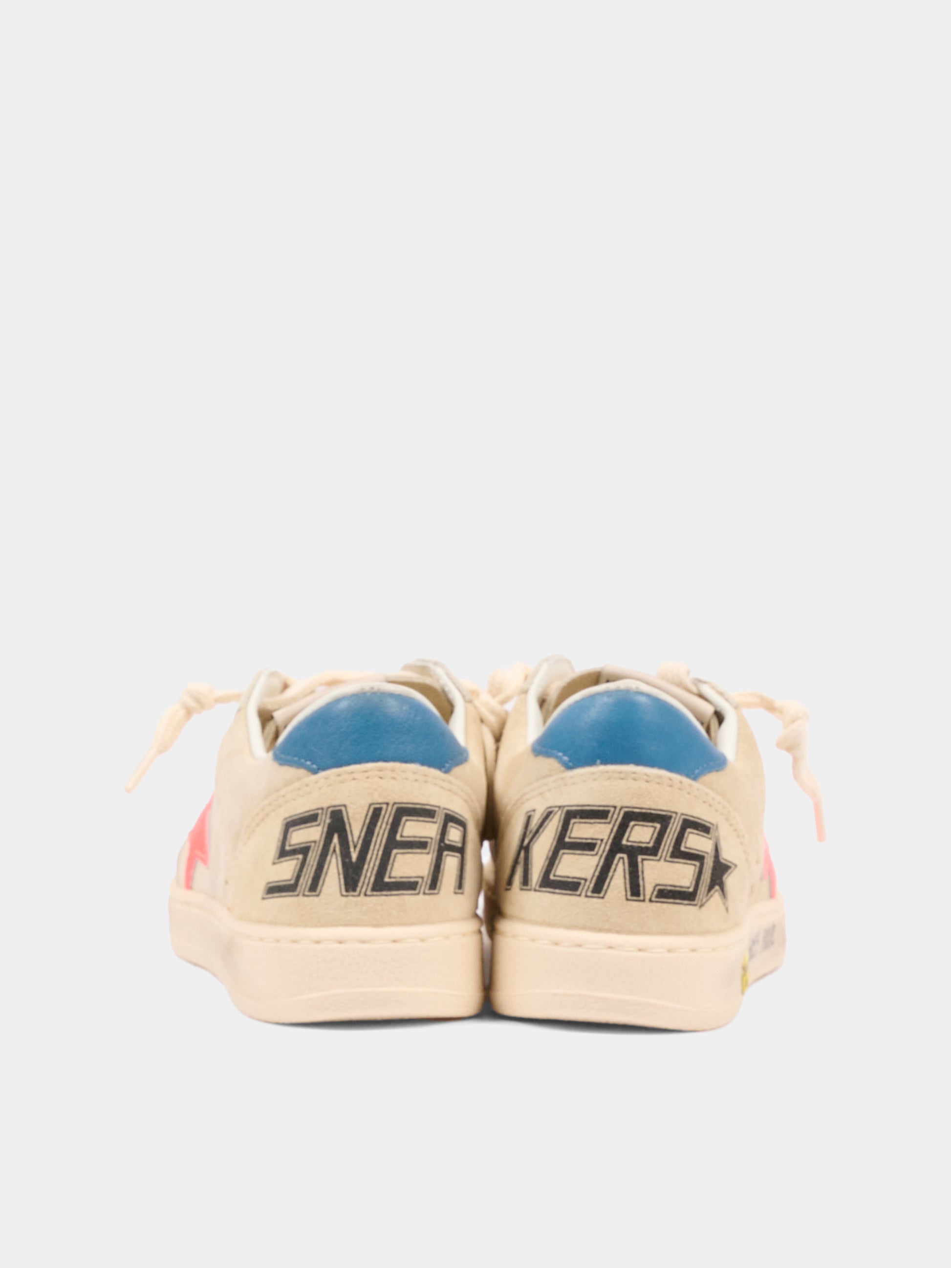 Sneakers Ball Star beige per bambino con stella,Golden Goose,GYF00439 F008050 15863
