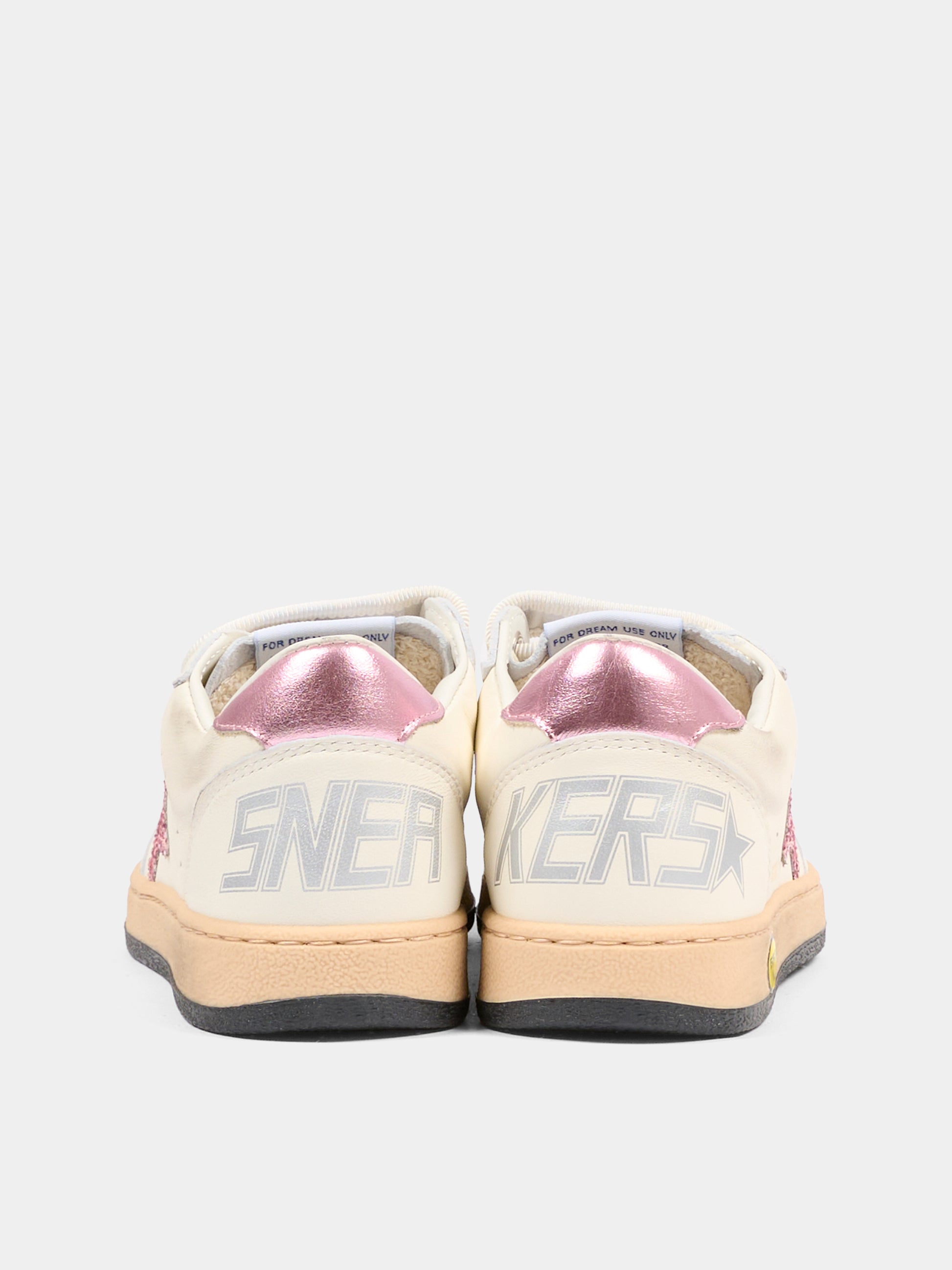 Sneakers Ball Star bianche per bambina con stella,Golden Goose,GYF00501 F004241 11224