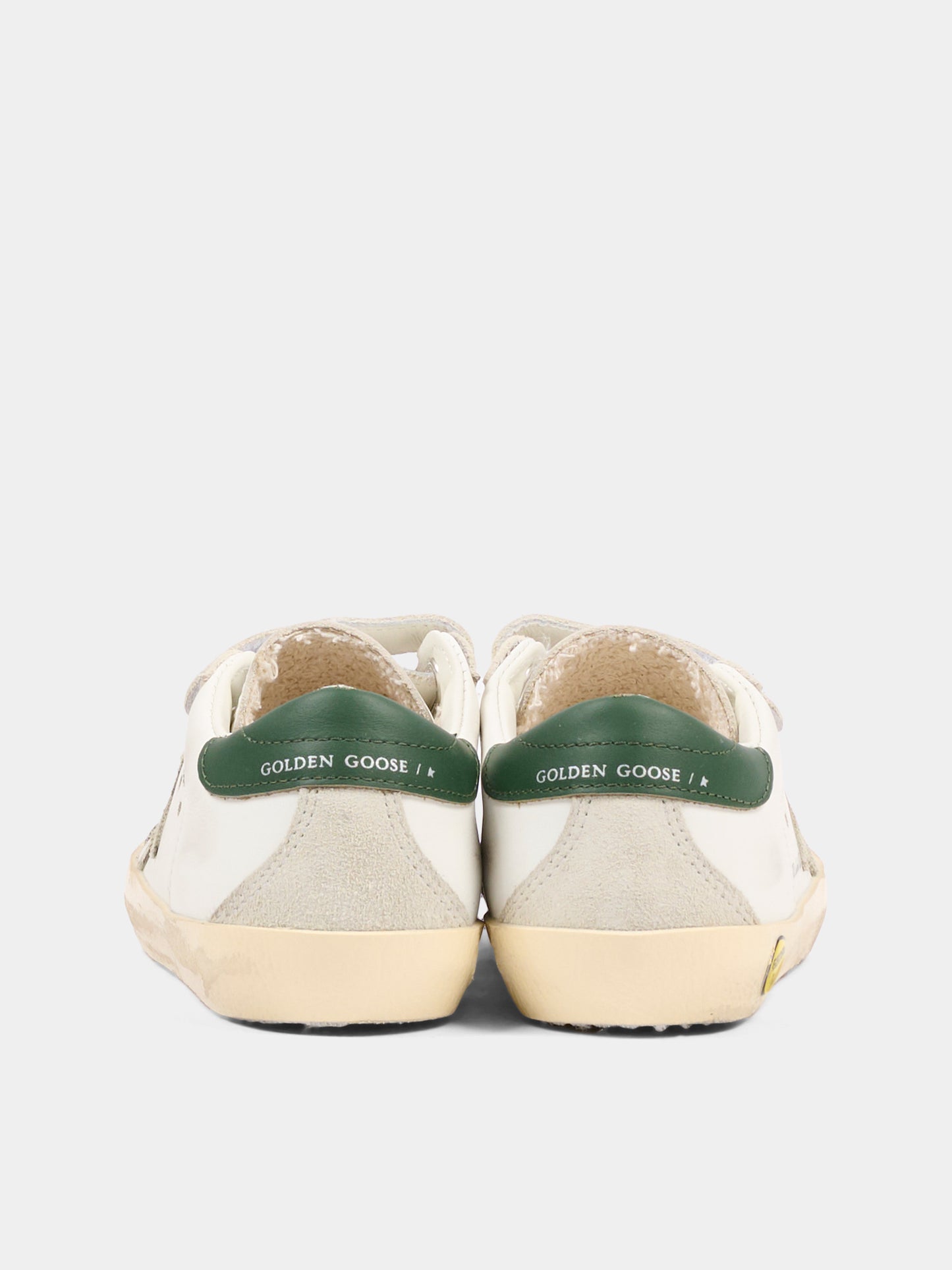 Sneakers Old School bianche per neonati e bambini con stella,Golden Goose,GJF00177 F008042 10594