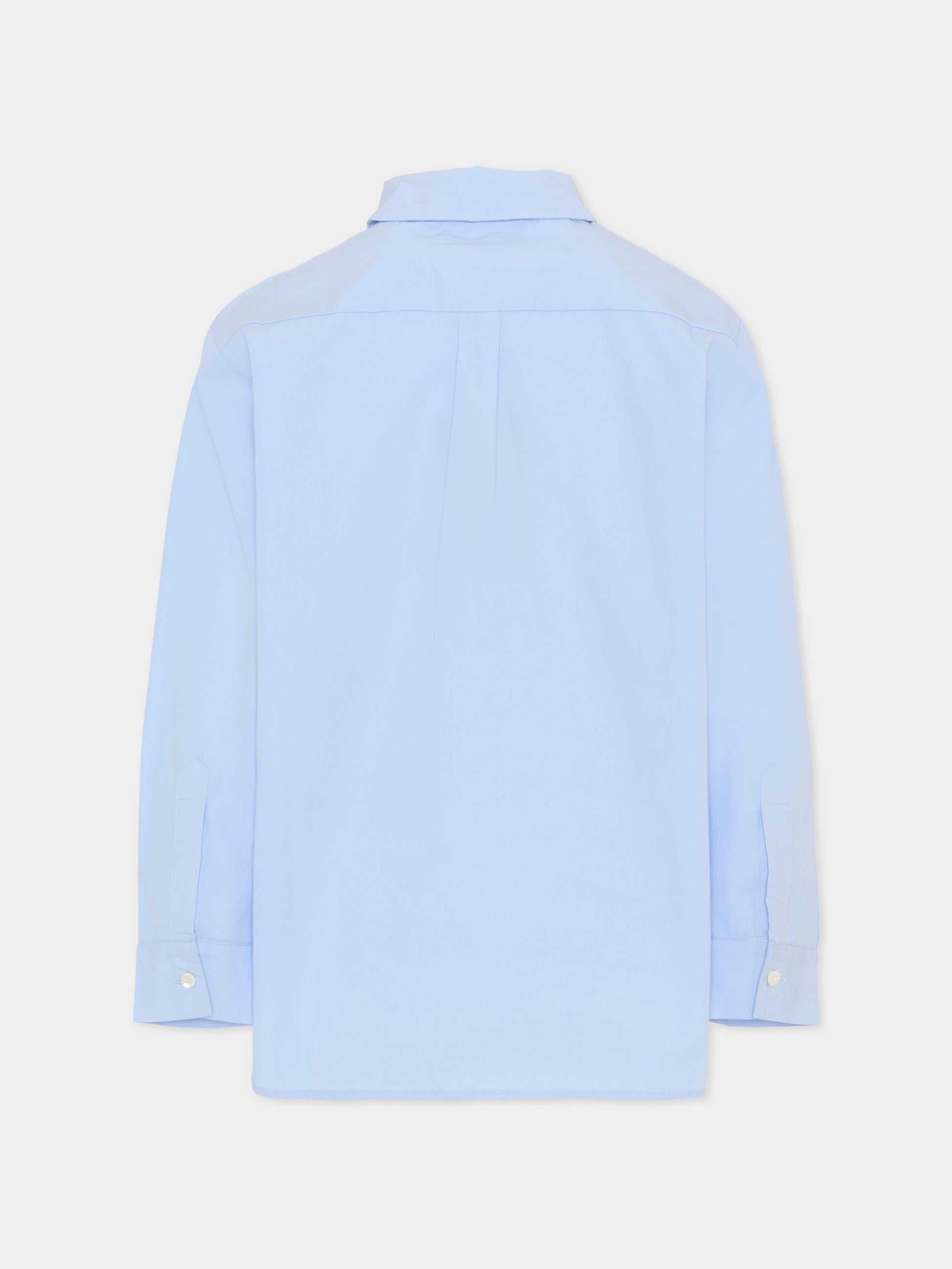 Camicia celeste per bambina con logo,Max&co,MX0210 MX077 MX804