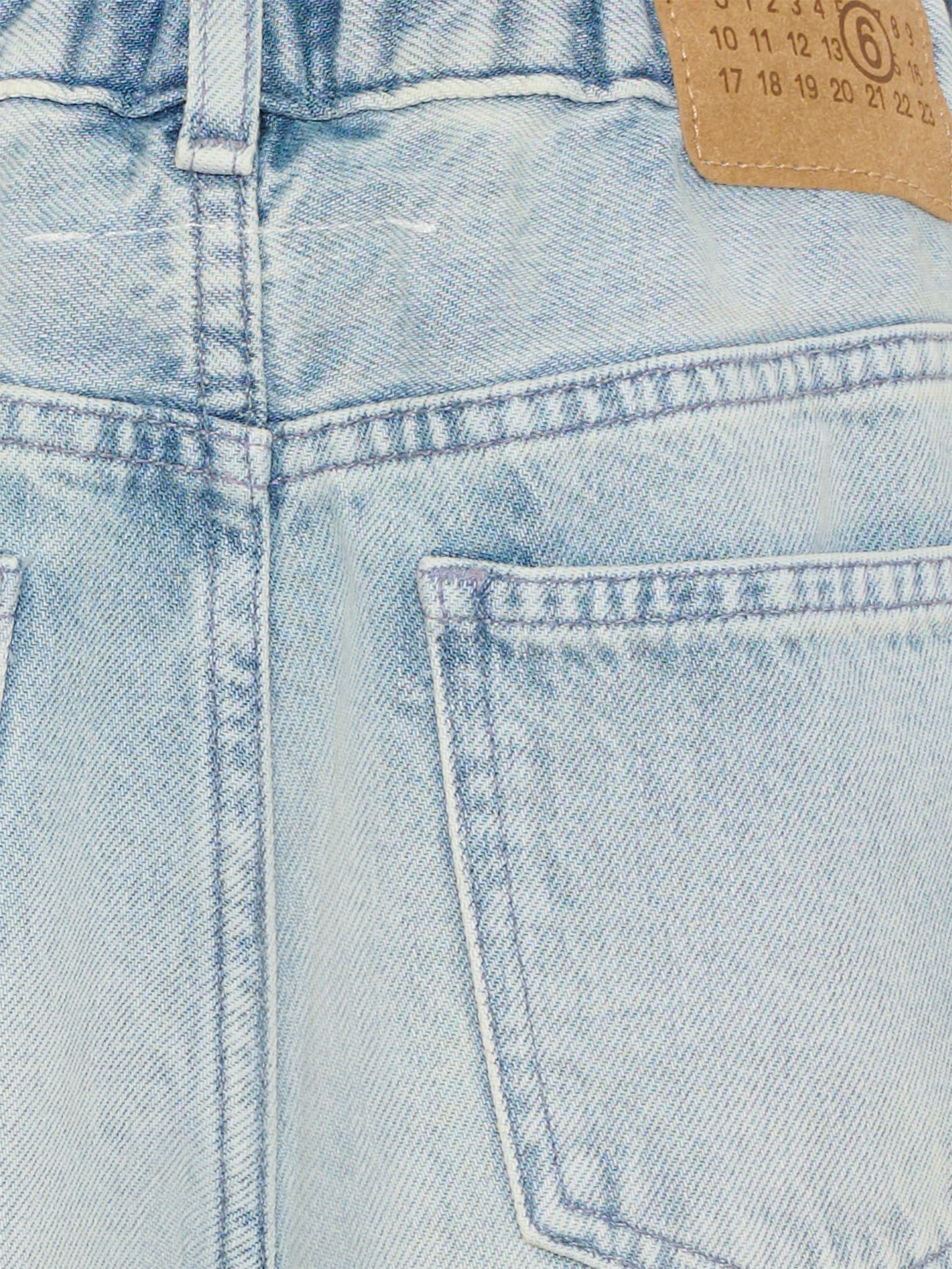 Jeans denim per bambini con logo,Mm6 Maison Margiela,M60209 MM06Y M601