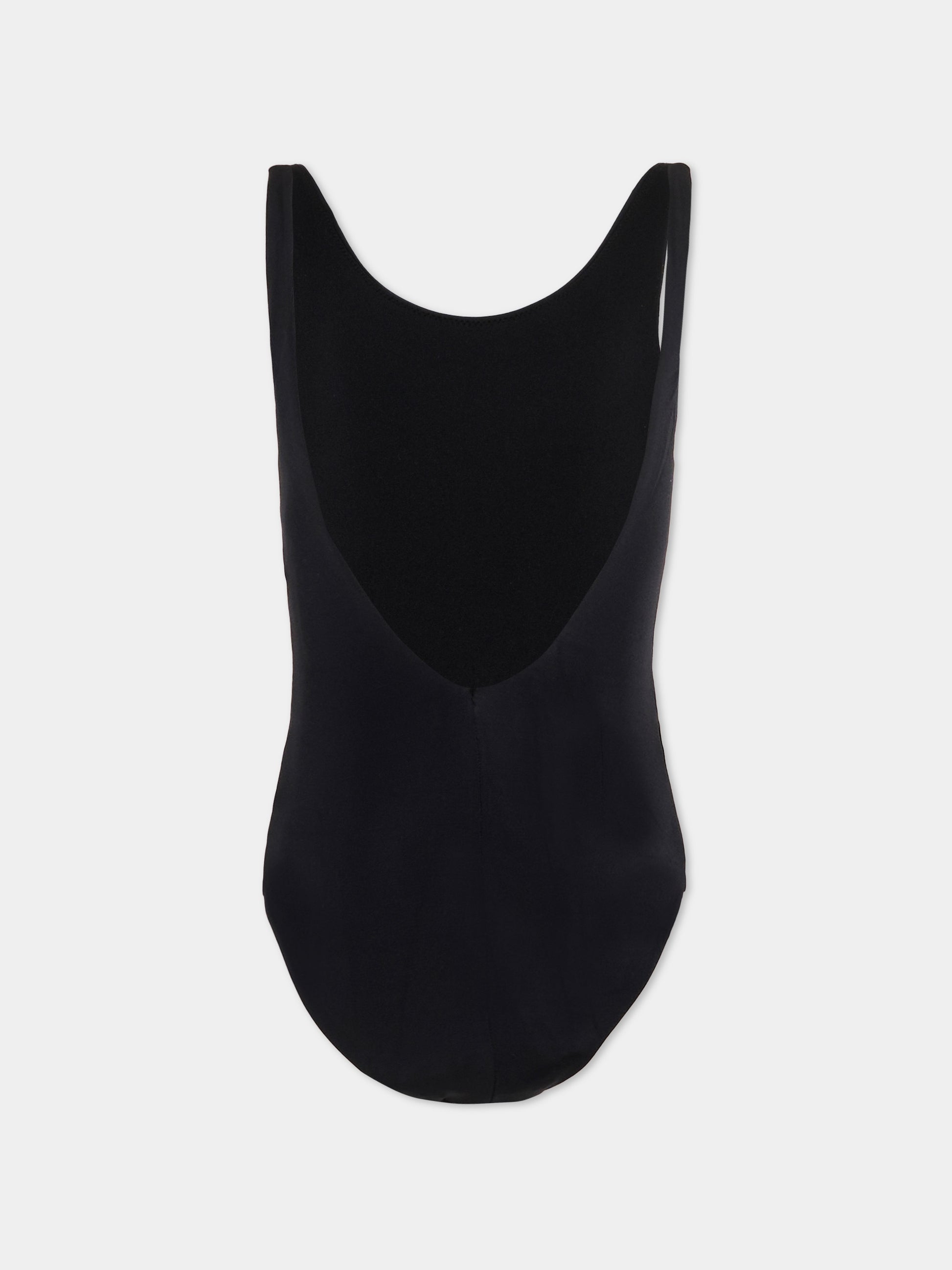 Costume intero nero per bambina logo,Mm6 Maison Margiela,M60568 MM00P M6900