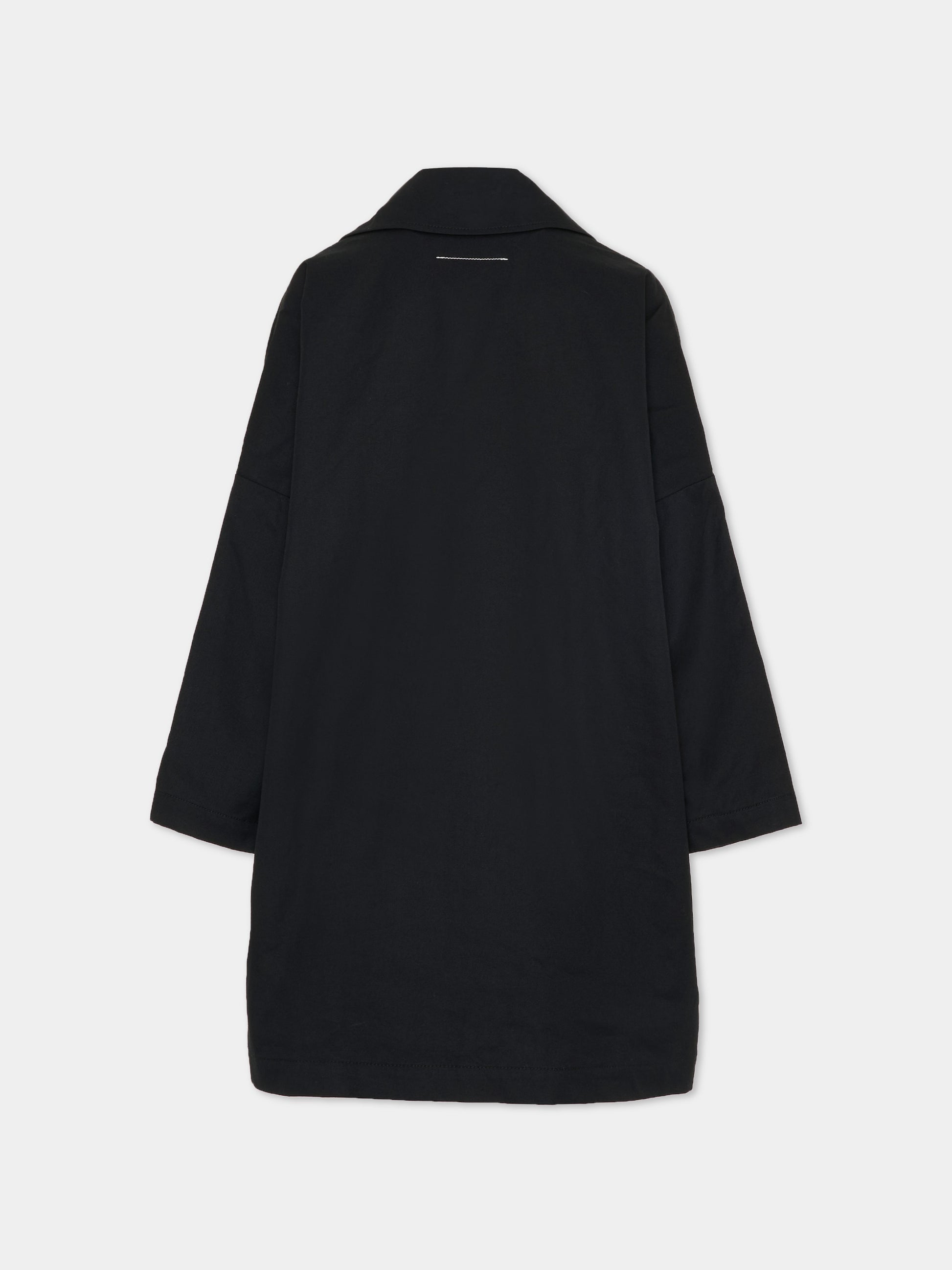 Trench nero per bambini con logo,Mm6 Maison Margiela,M60926 MM05D M6900