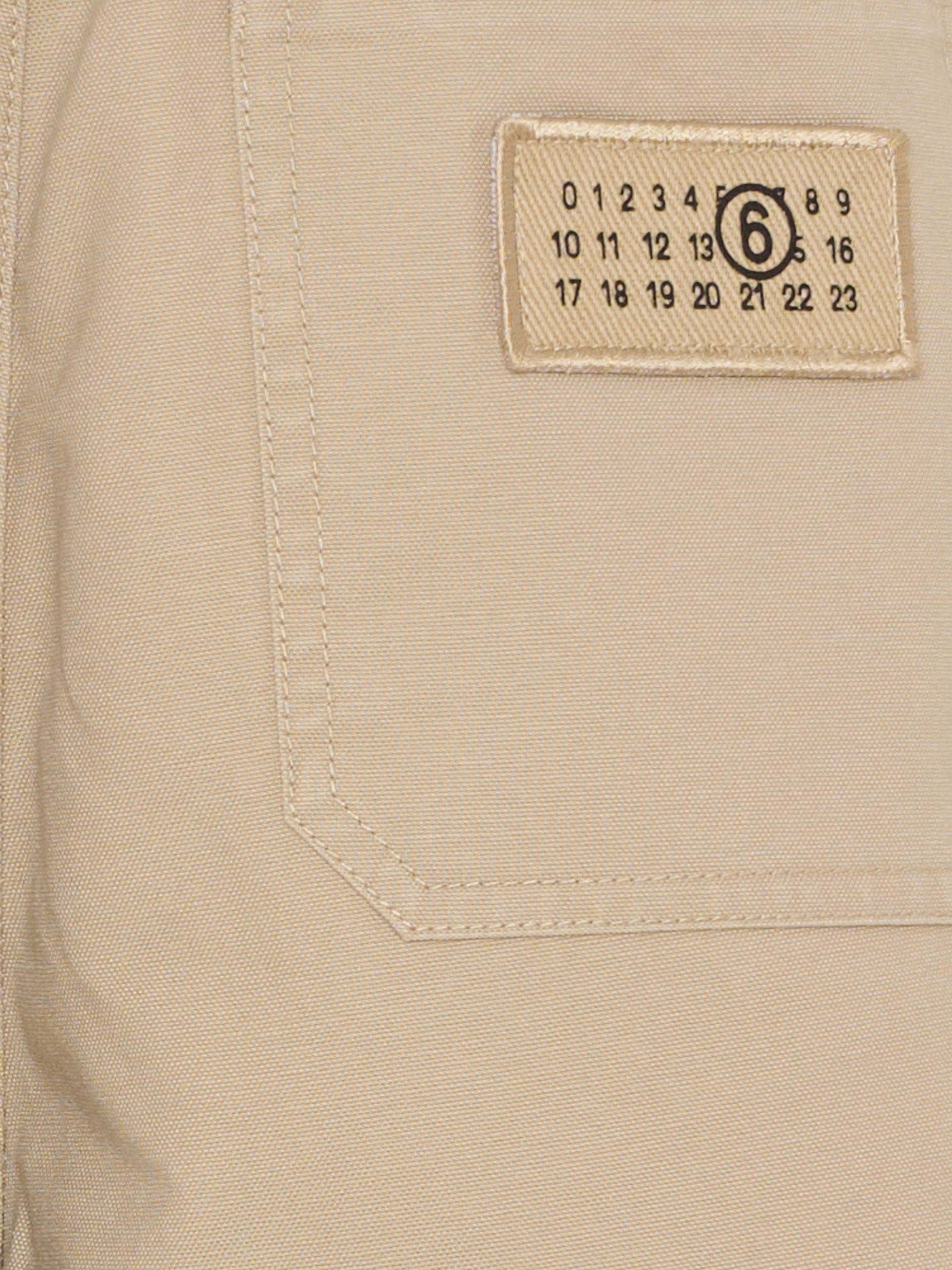 Shorts beige per bambini con logo,Mm6 Maison Margiela,M60966 MM07D M6709