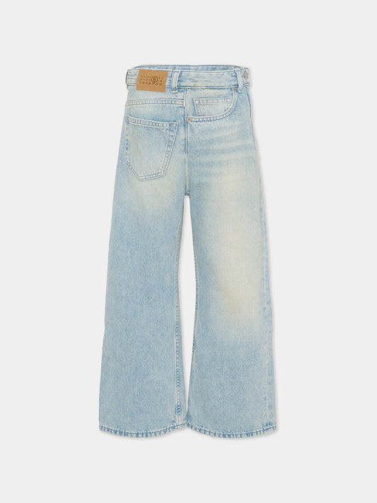 Jeans denim per bambini con logo,Mm6 Maison Margiela,M60969 MM06Y M601