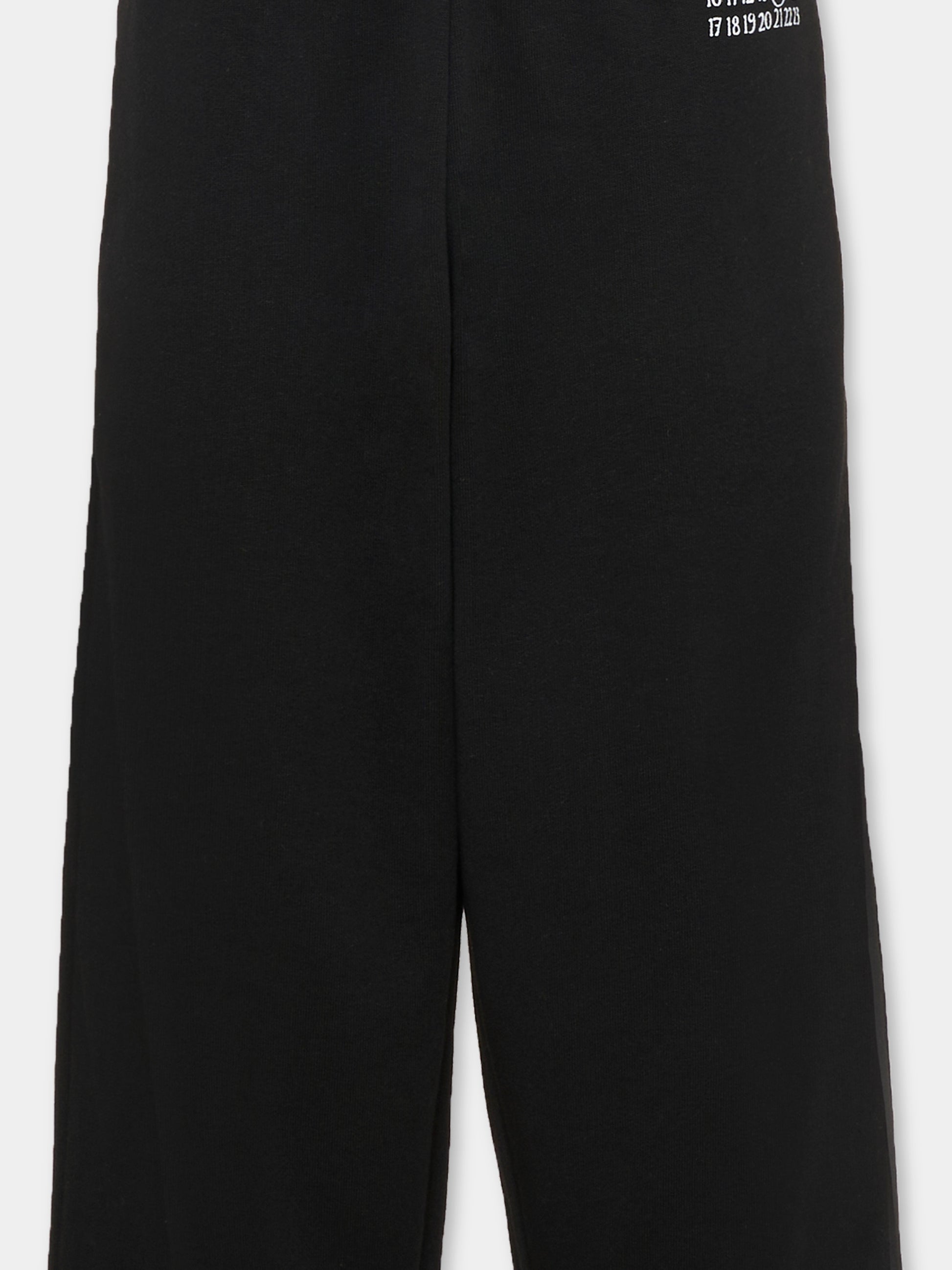 Pantaloni neri per bambini con logo,Mm6 Maison Margiela,M61000 MM02X M6900