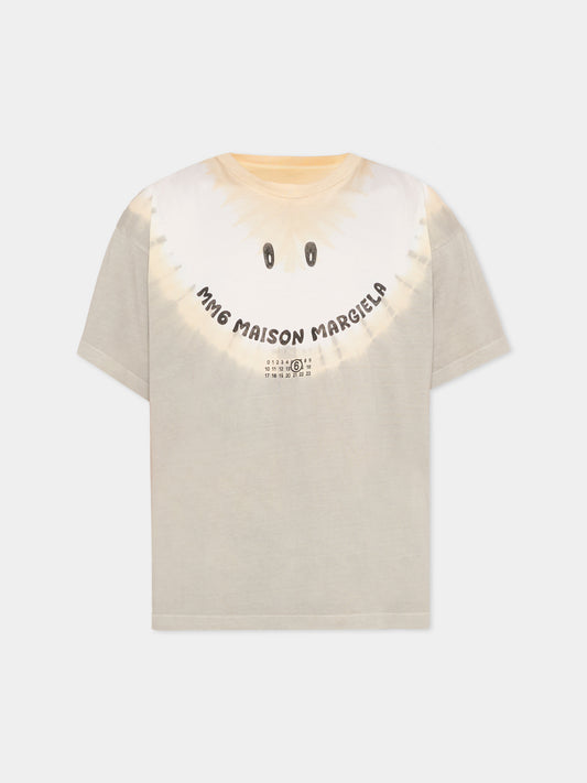 T-shirt multicolor per bambini con smile,Mm6 Maison Margiela,M61013 MM07N M6C46