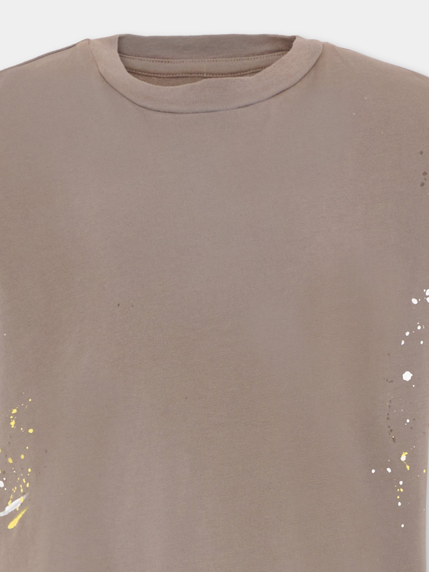 T-Shirt multicolor per bambini con schizzi,Mm6 Maison Margiela,M61014 MM07P M6908