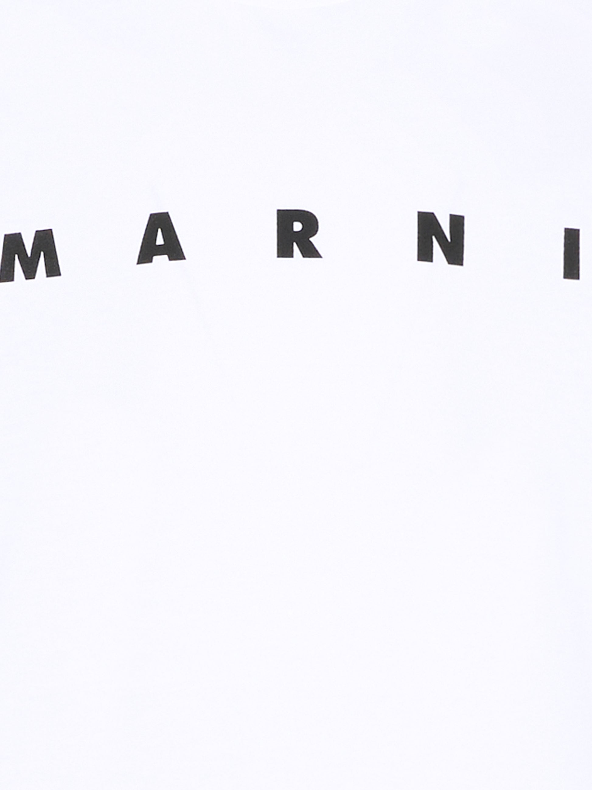 T-shirt bianca per bambini con logo nero,Marni Kids,M002MV M00RF 0M100