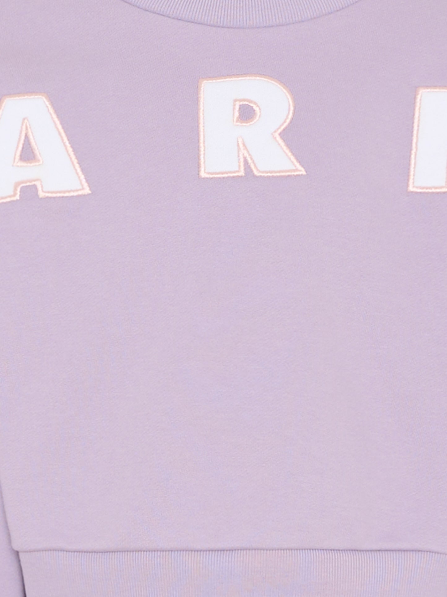 Felpa crop lilla per bambina con logo,Marni Kids,M01193 M00V0 0M612
