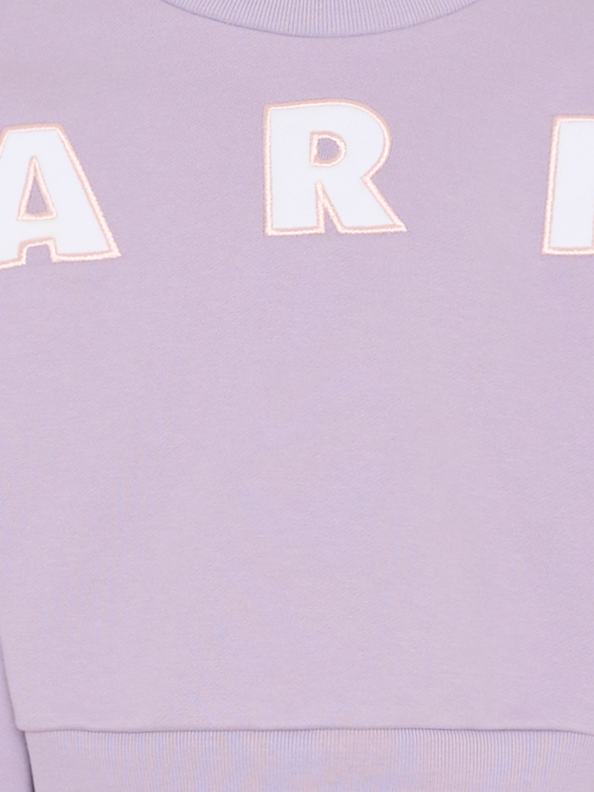 Felpa crop lilla per bambina con logo,Marni Kids,M01193 M00V0 0M612