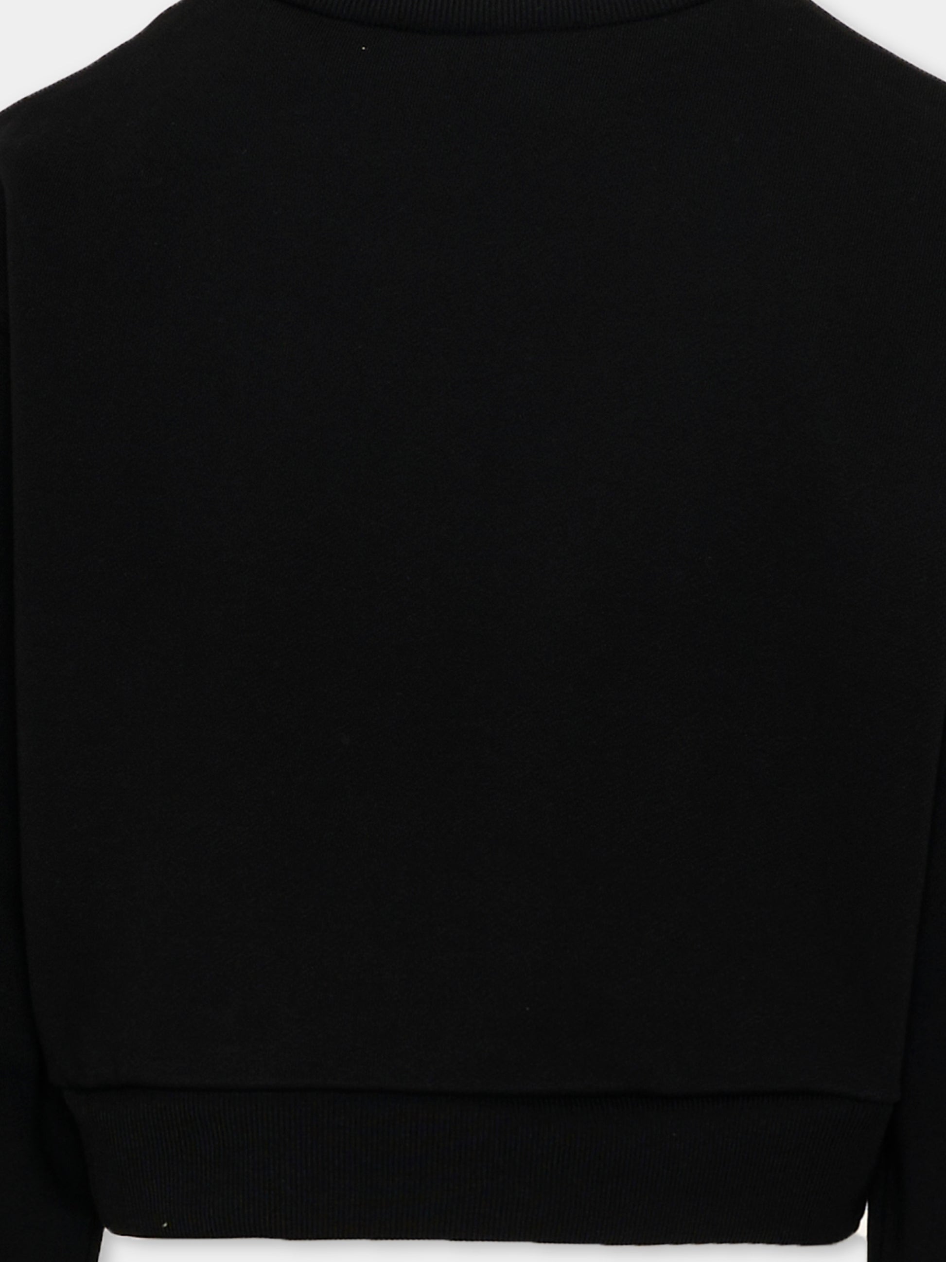 Felpa nera per bambina con logo,Marni Kids,M01193 M00V0 0M90E