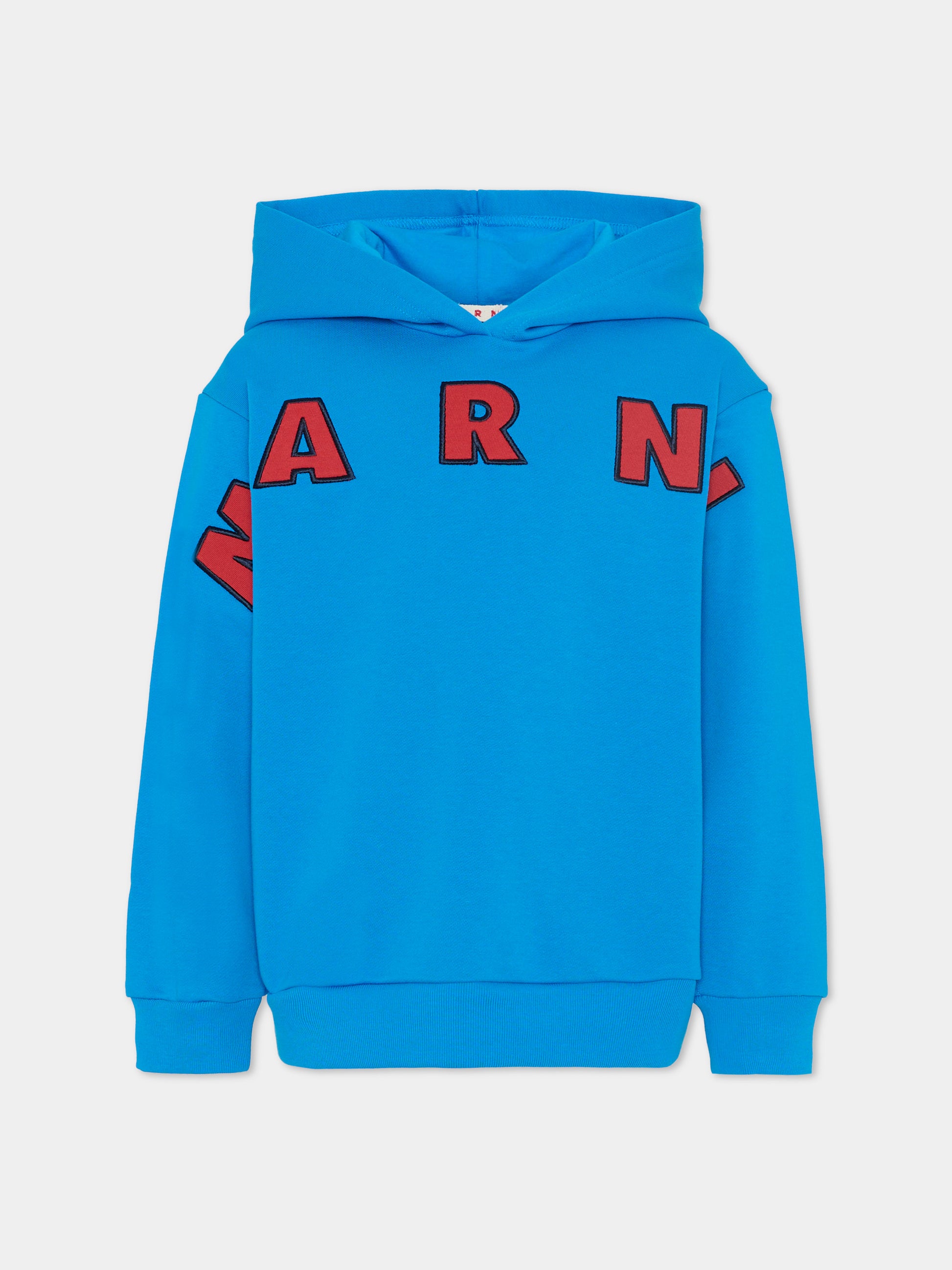 Felpa azzurra per bambini con logo,Marni Kids,M01266 M00V0 0M859