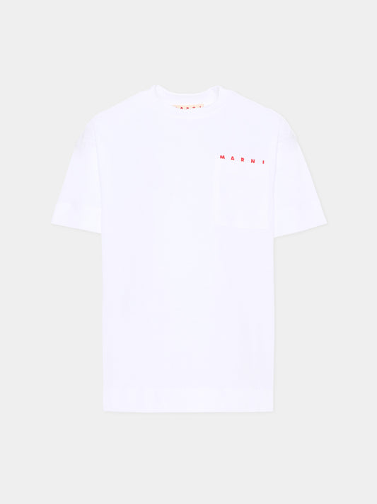 T-Shirt bianca per bambini con logo,Marni Kids,M01415 M00RF 0M100