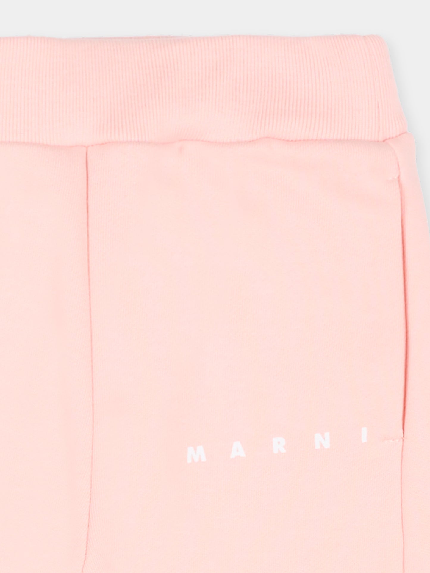 Pantaloni rosa per neonata con logo,Marni Kids,M01534 M00V0 0M351