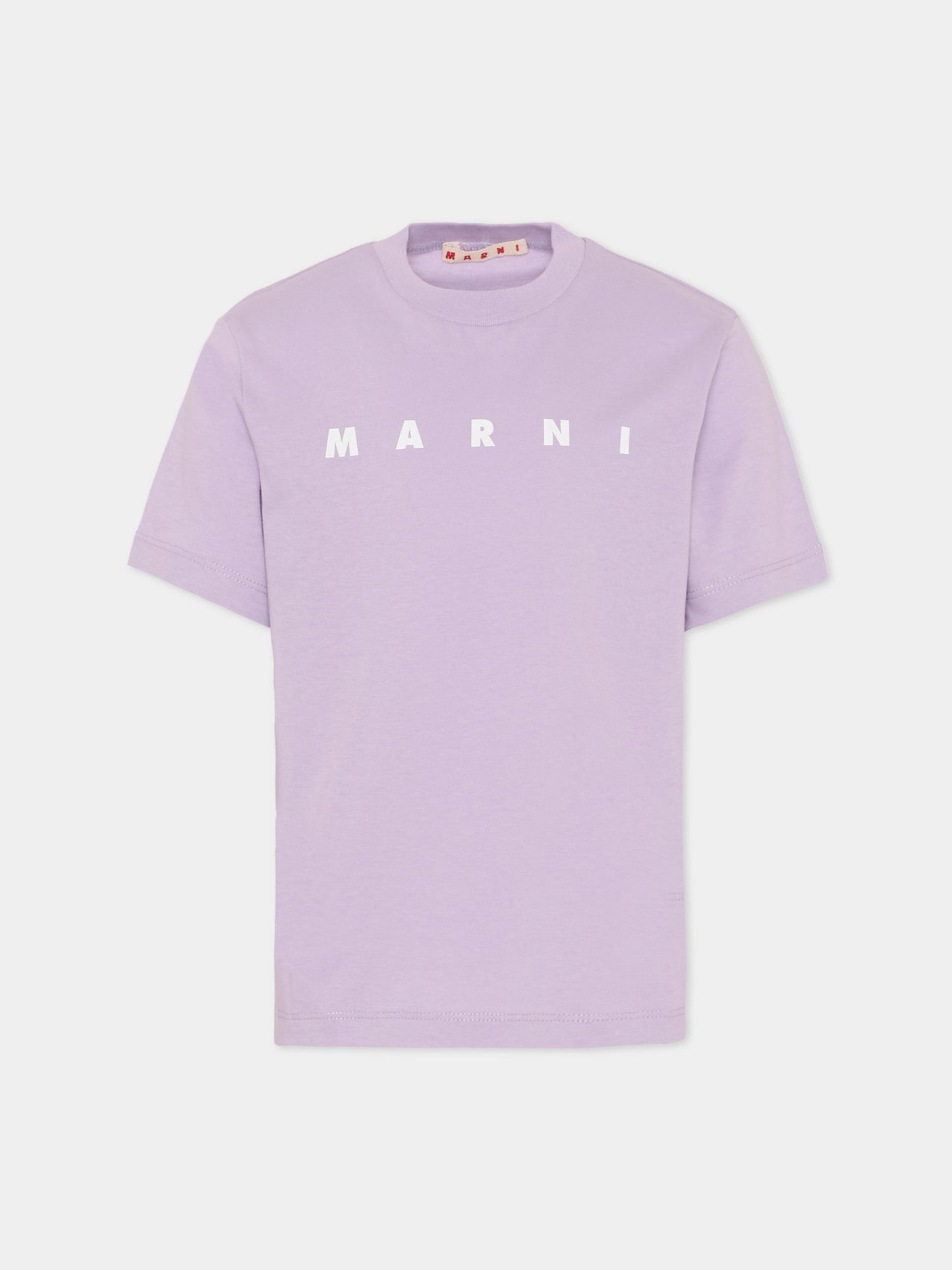 T-shirt lilla per bambina con logo,Marni Kids,M01601 M00RF 0M612