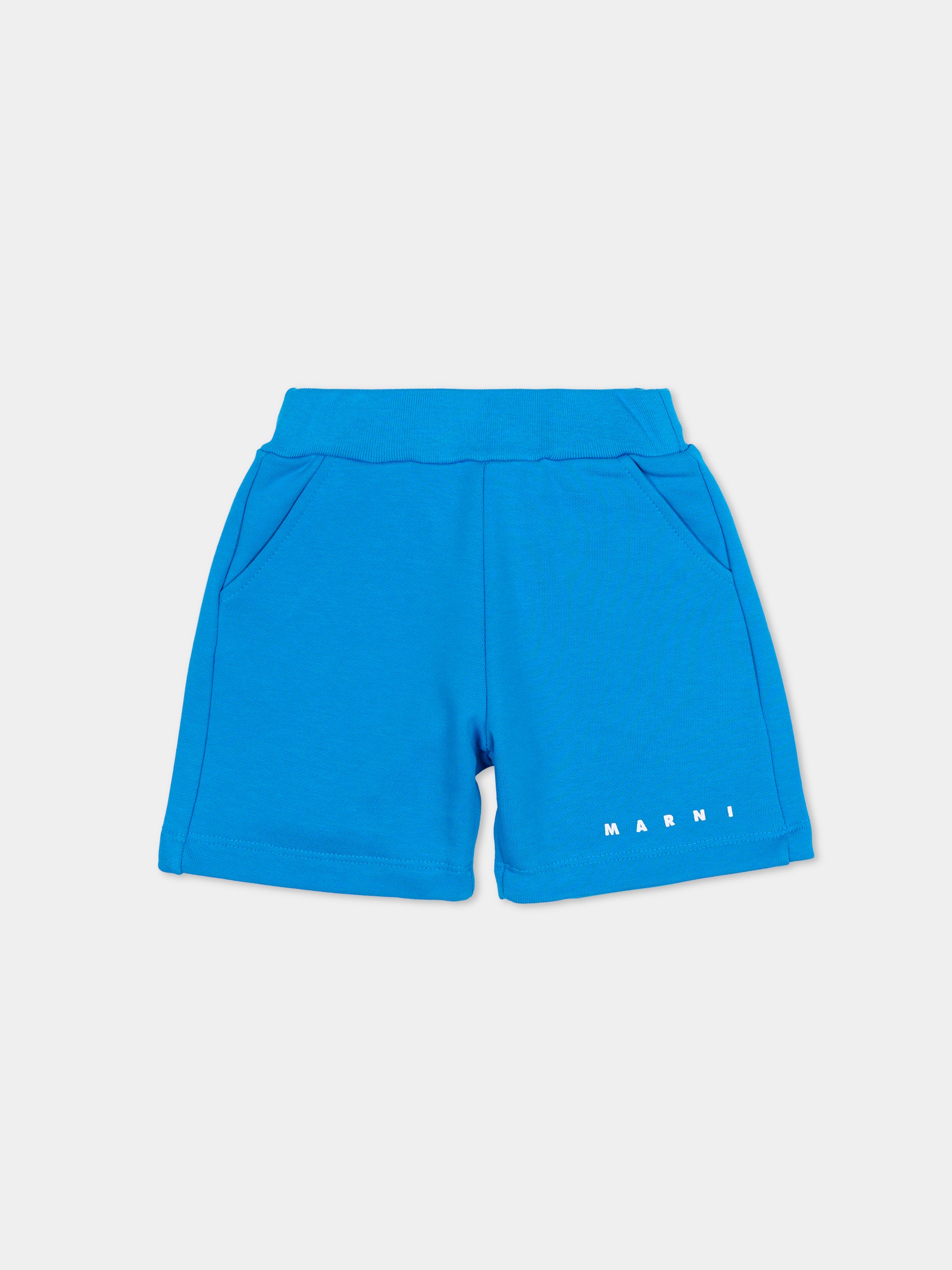 Shorts azzurri per neonato con logo,Marni Kids,M01666 M00V0 0M859
