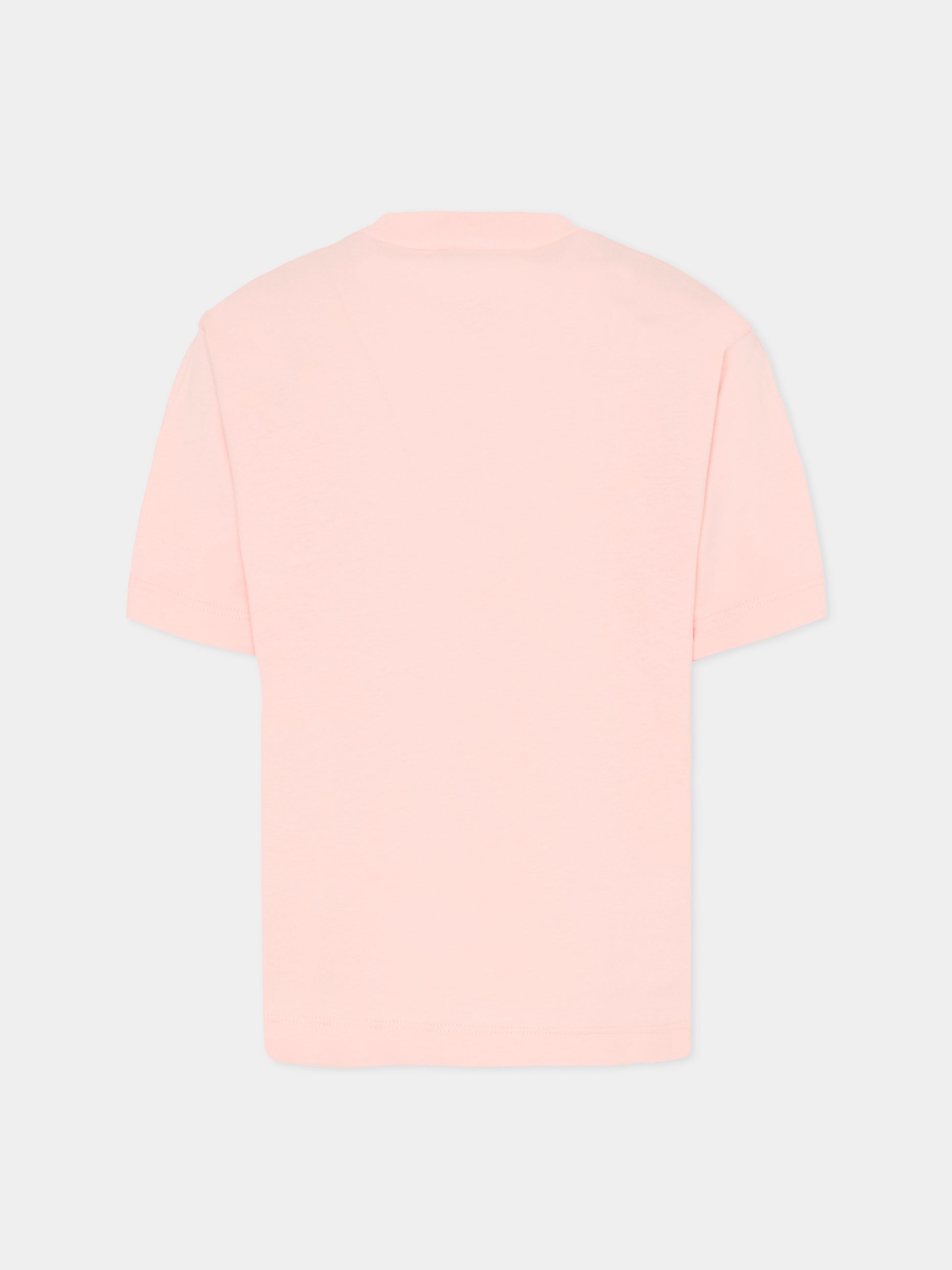 T-shirt rosa per bambina con stampa bambini,Marni Kids,M01671 M00HZ 0M351