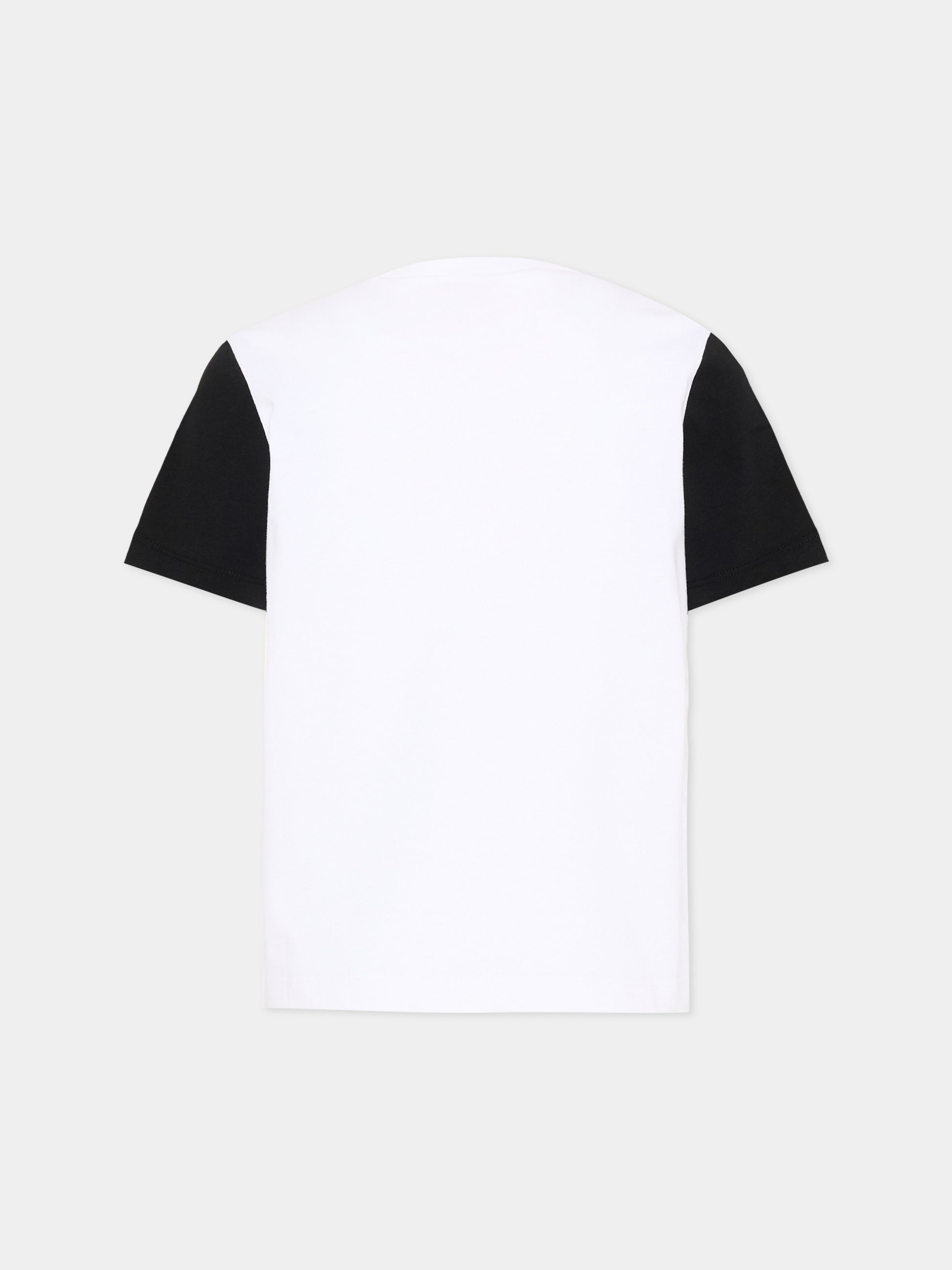 T-Shirt bianca per bambina con rosa,Marni Kids,M01699 M00HZ 0M100