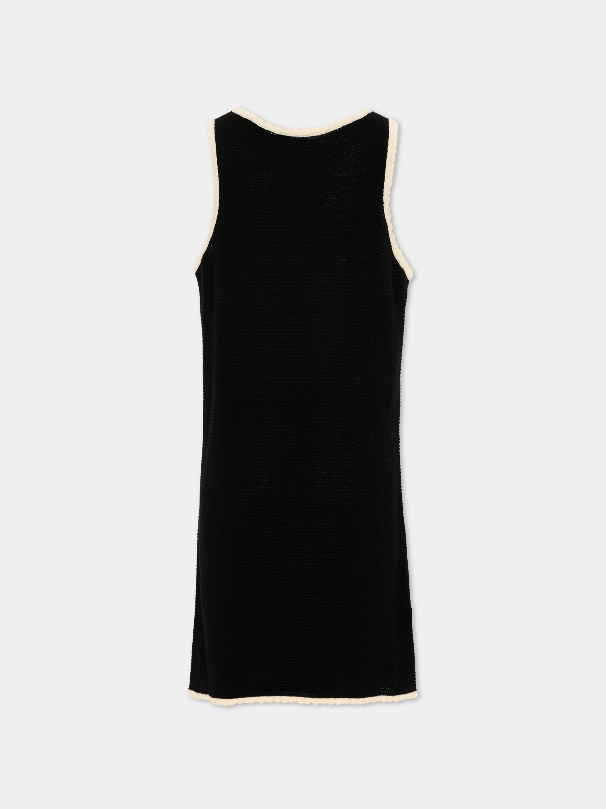 Vestito nero per bambina con fiore,Marni Kids,M01746 M00WZ 0M900