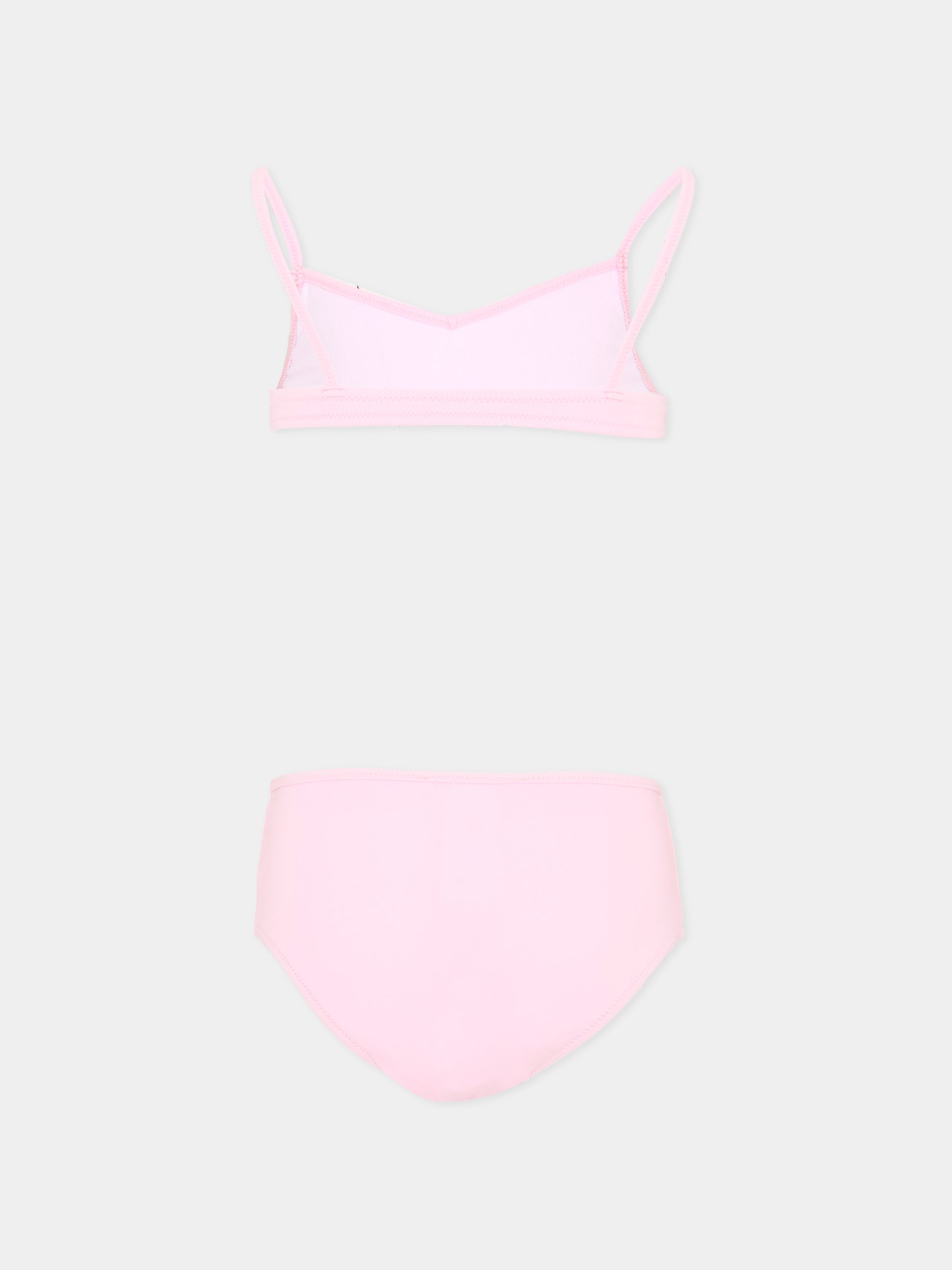 Slip e bikini rosa per bambina con logo,Marni Kids,M01759 M00M2 0M351