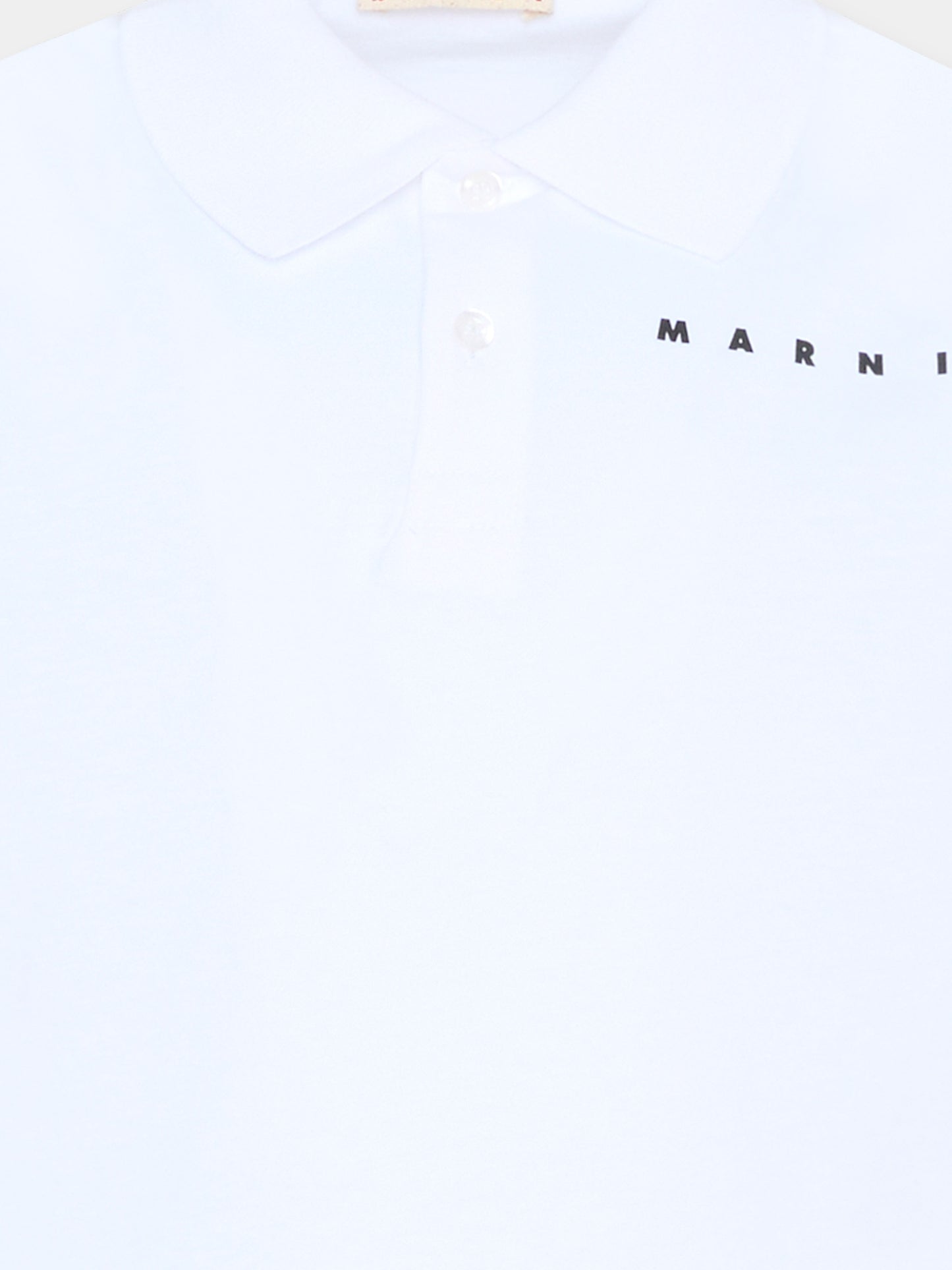 Polo bianca per bambini con logo,Marni Kids,M01770 M00RF 0M100