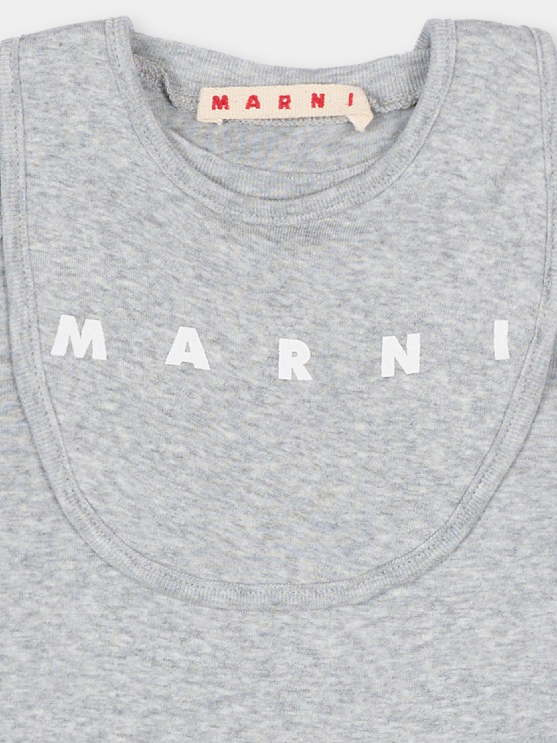 Set tutina grigia per neonati con logo,Marni Kids,M01783 M00UL 0M903