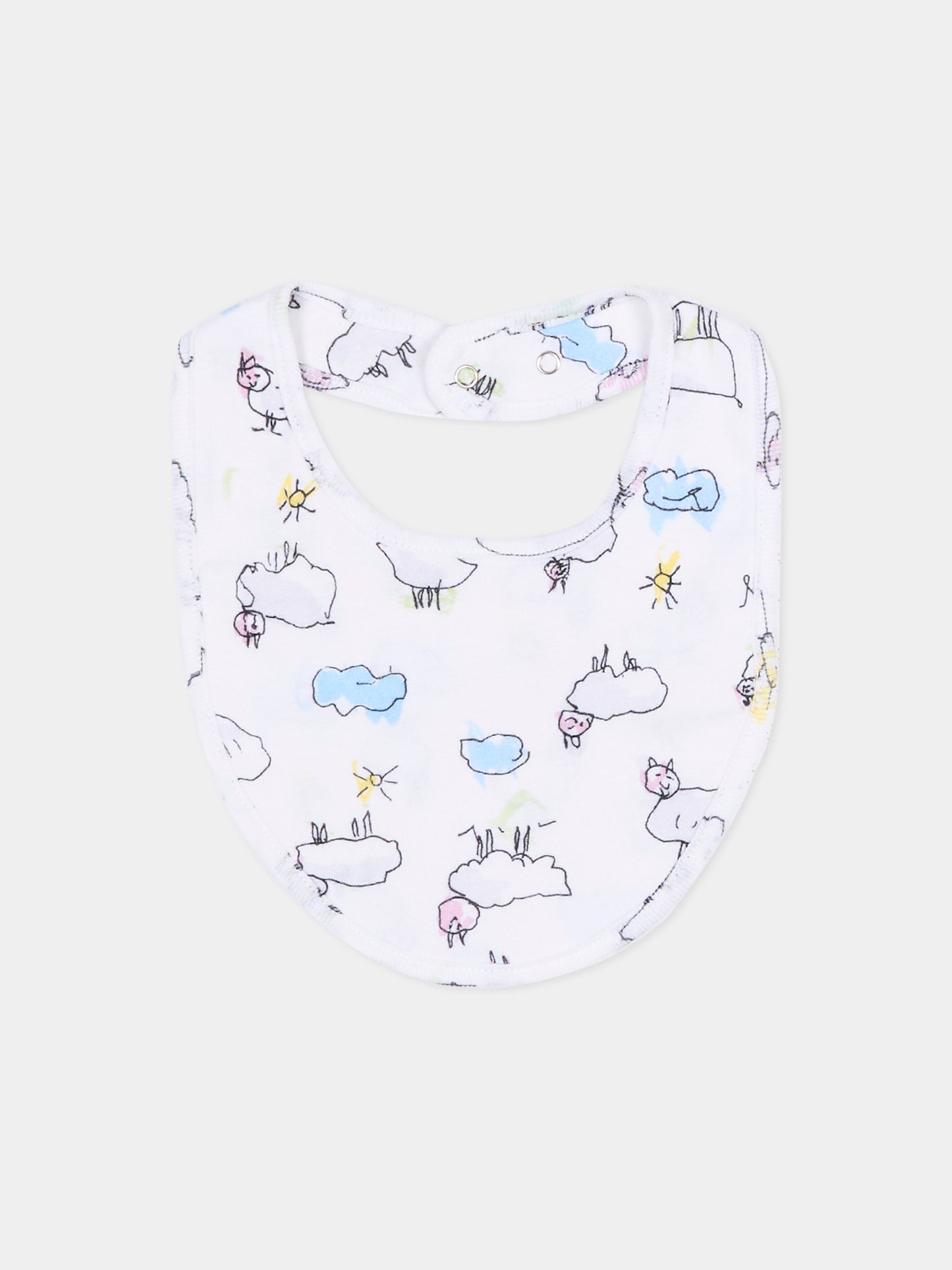 Set tutina bianca per neonati con disegni,Marni Kids,M01783 M00X9 0M100