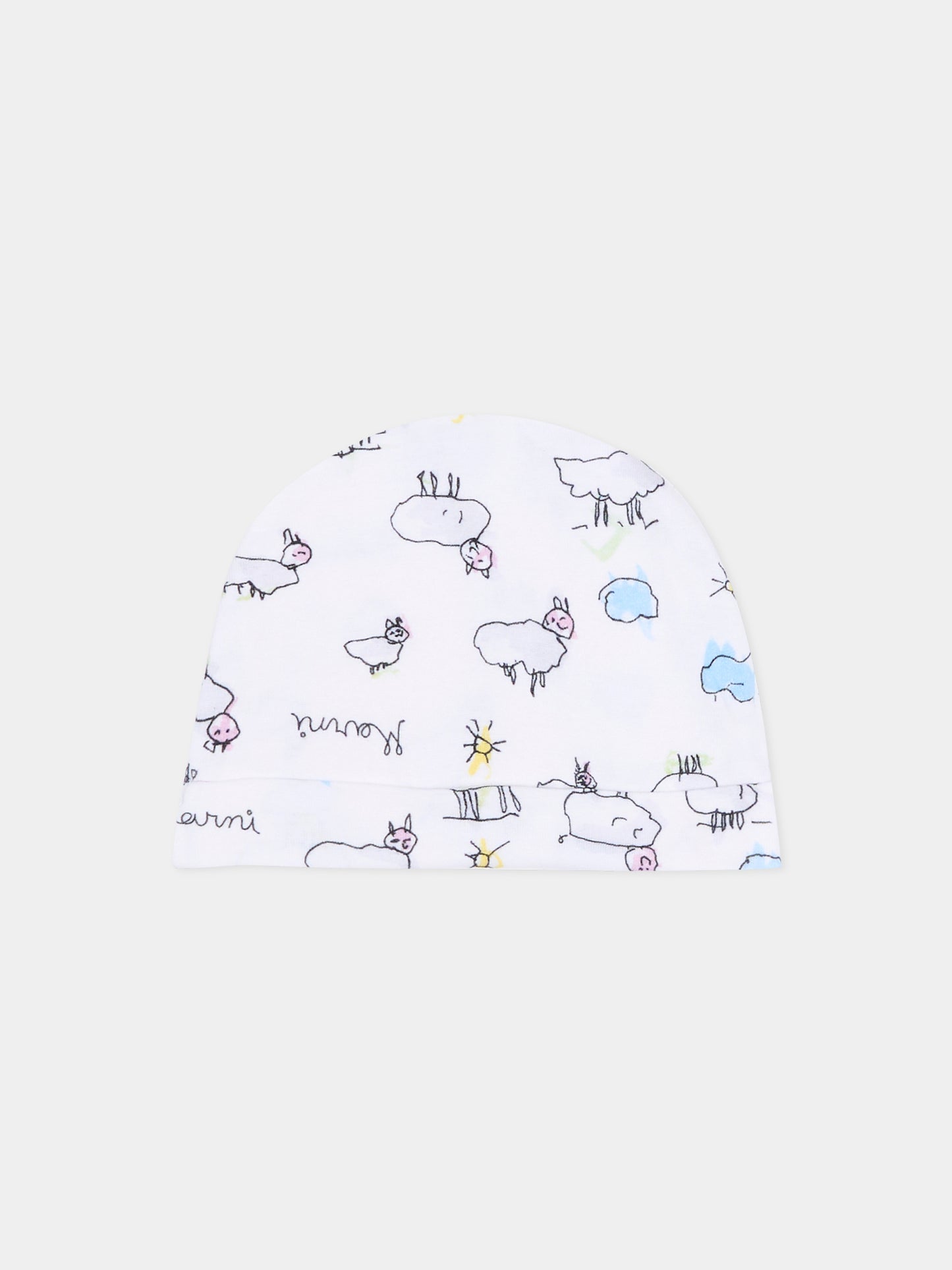 Set tutina bianca per neonati con disegni,Marni Kids,M01783 M00X9 0M100