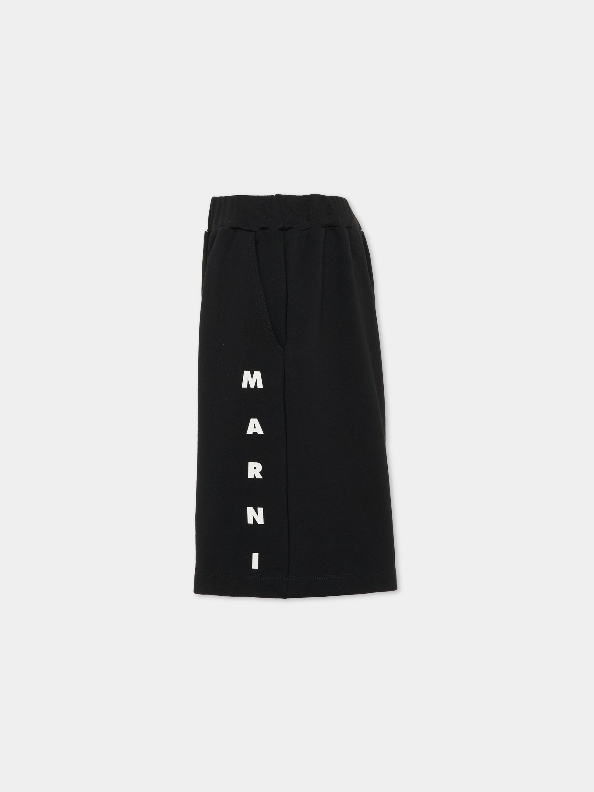 Shorts neri per bambini con logo,Marni Kids,M01823 M00V0 0M900