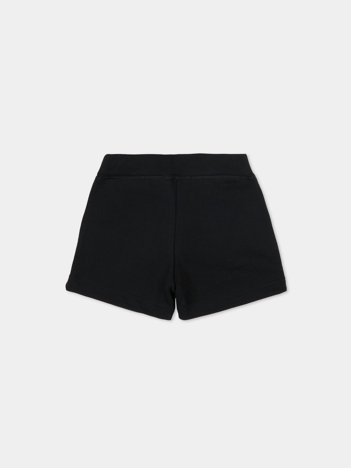 Shorts neri per neonato con logo,Dsquared2,DQ2871 D0094 DQ900