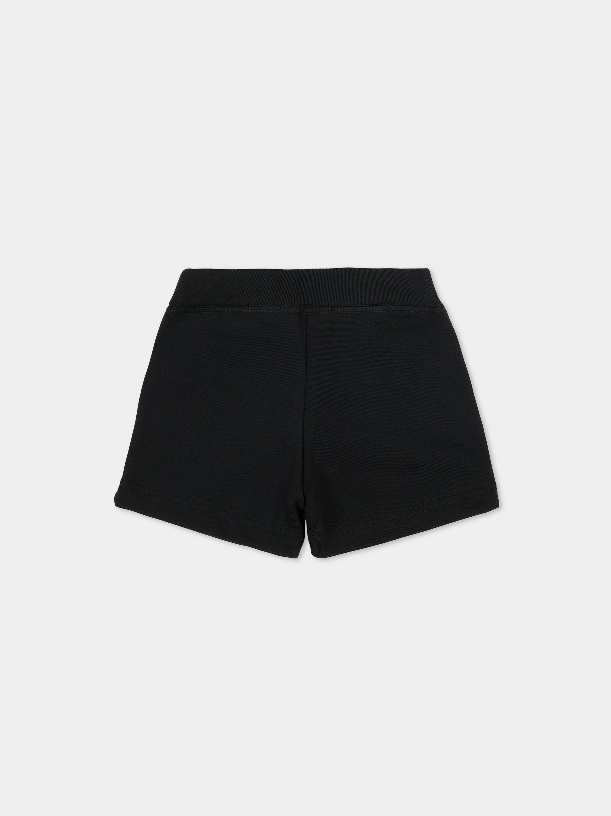 Shorts neri per neonato con logo,Dsquared2,DQ2871 D0094 DQ900