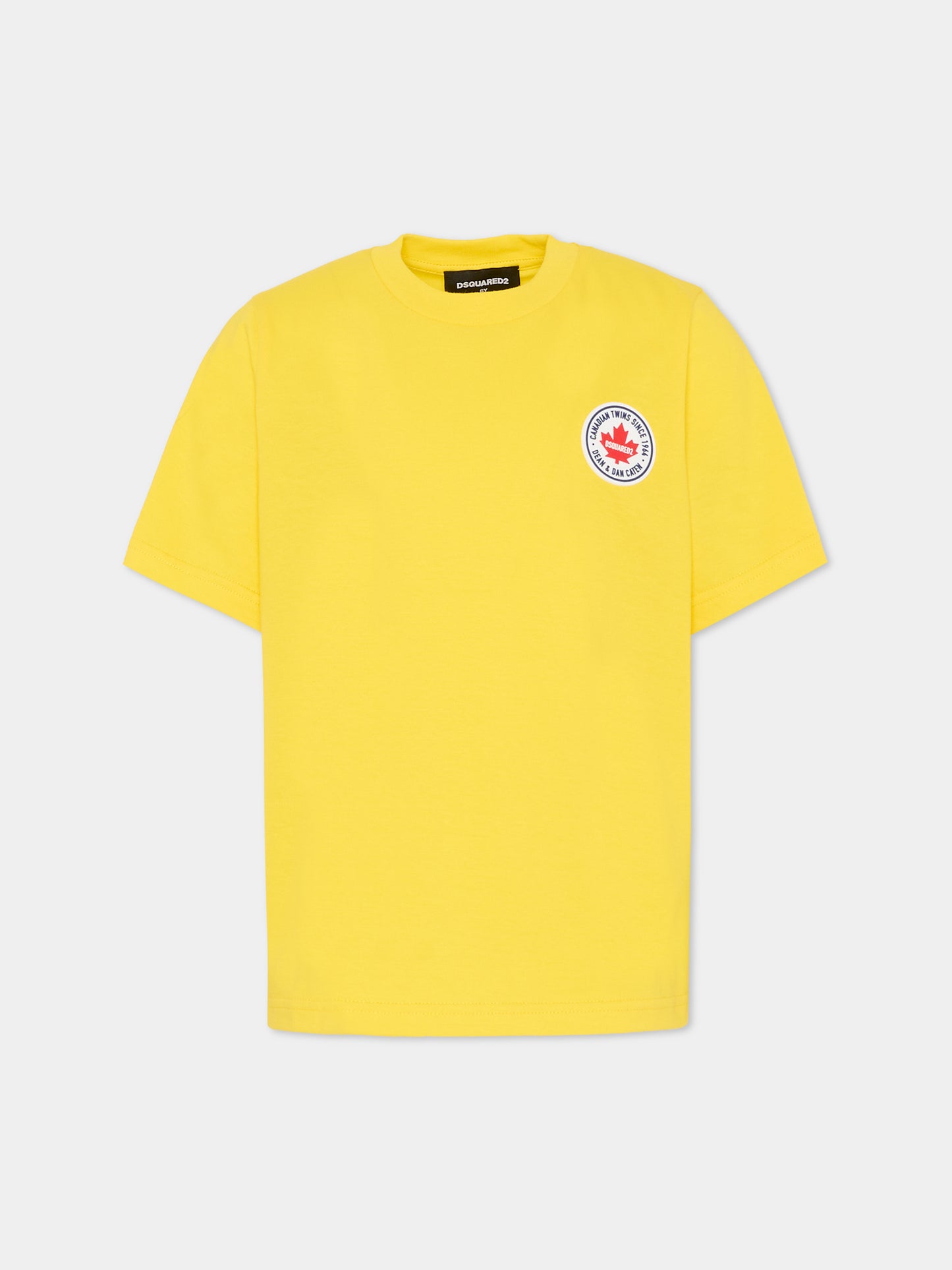 T-shirt gialla per bambino con logo,Dsquared2,DQ3162 D004G DQ220