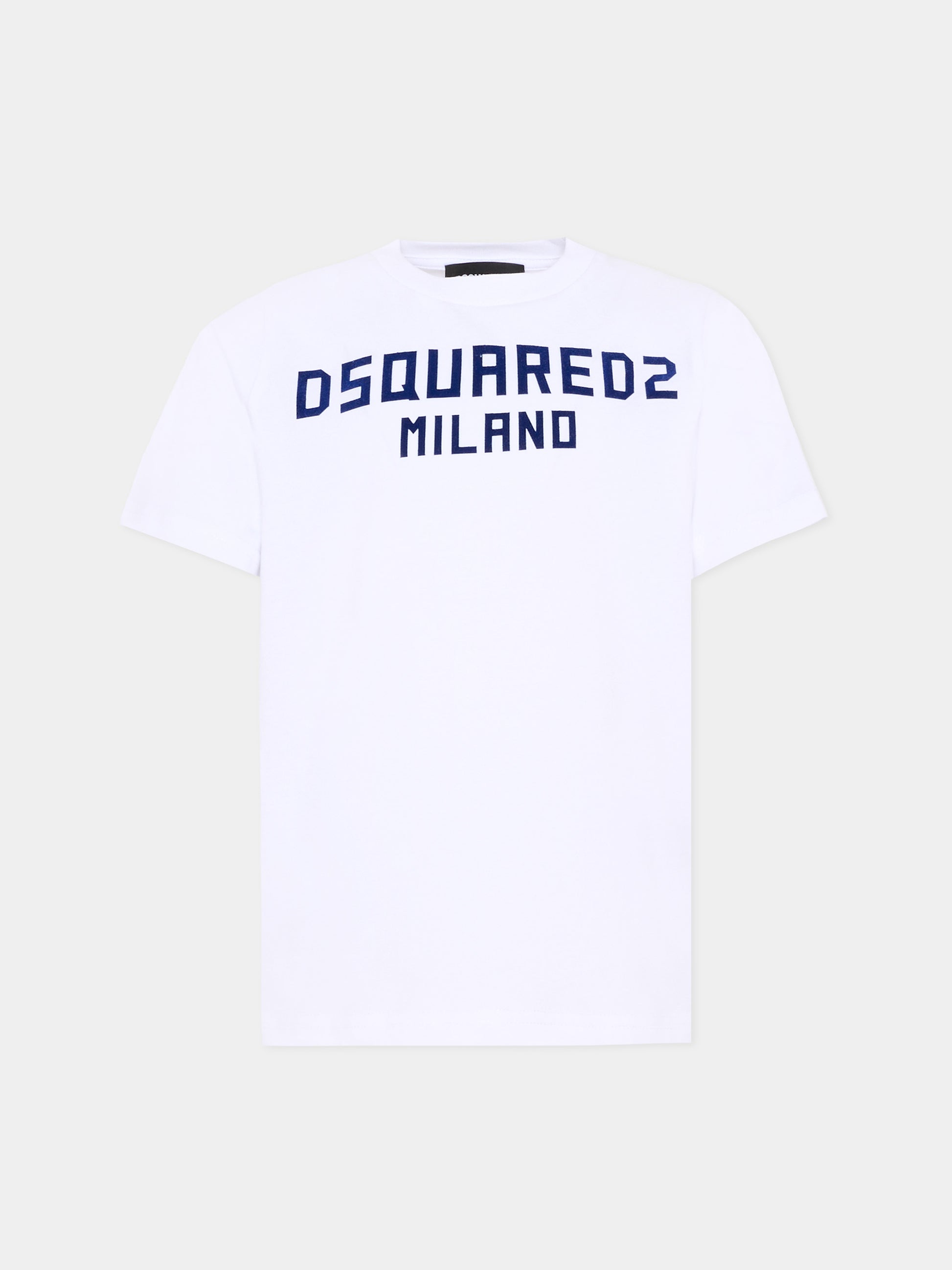 T-shirt bianca per bambino con logo,Dsquared2,DQ3164 D0015 DQ100