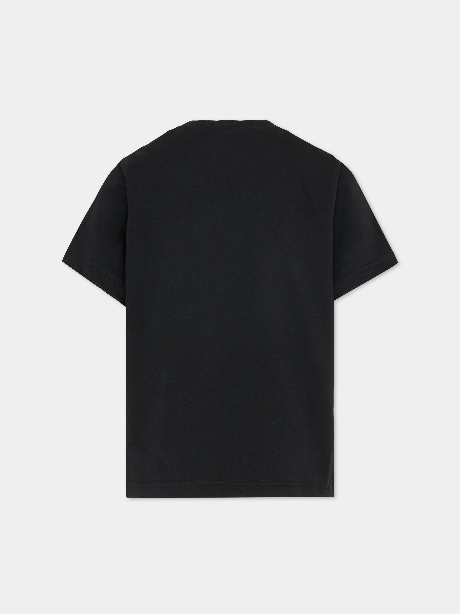 T-shirt nera per bambino con logo,Dsquared2,DQ3164 D0015 DQ900