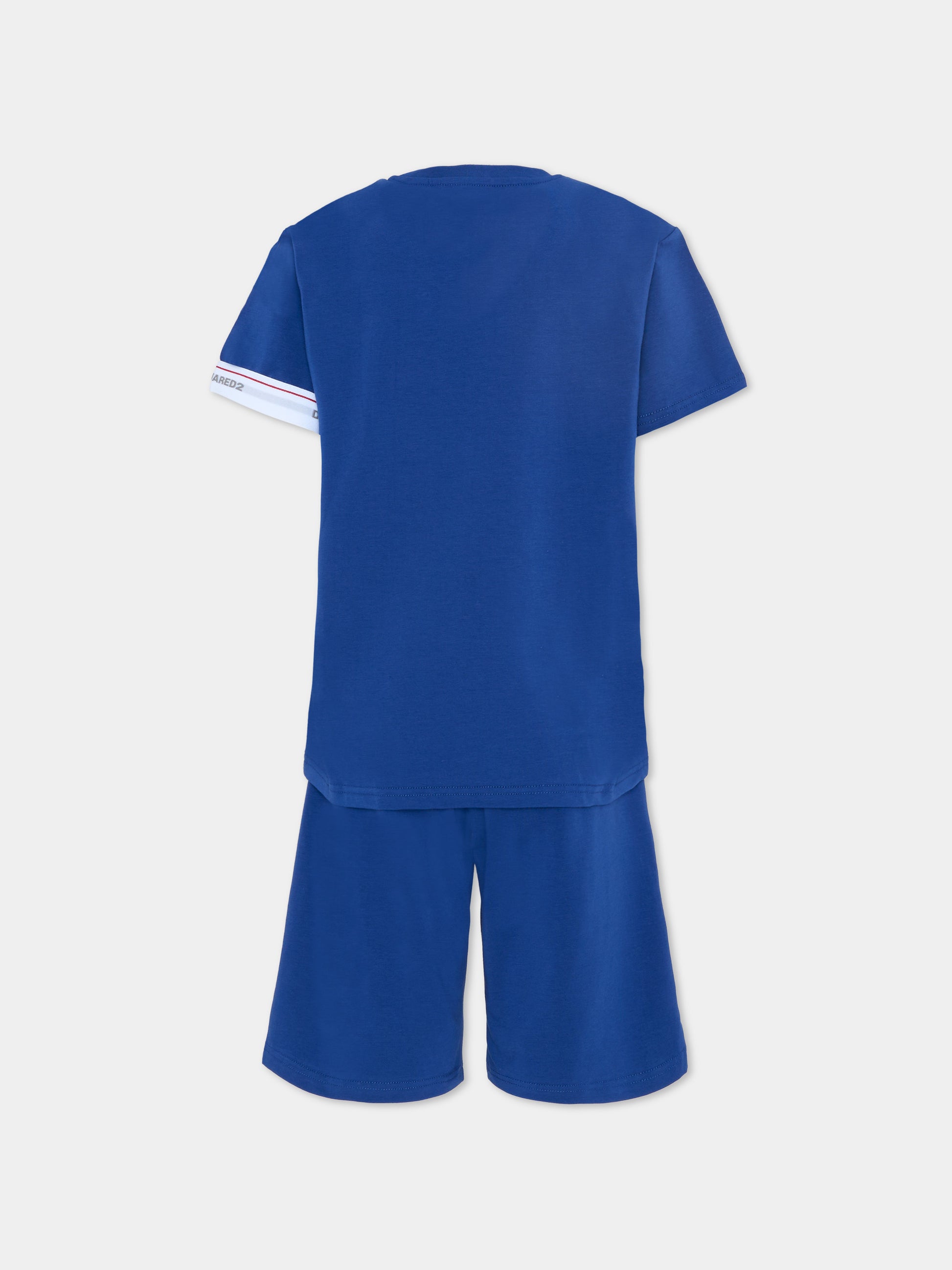 Pigiama blu per bambino con logo,Dsquared2,DQ3245 D008J DQ865