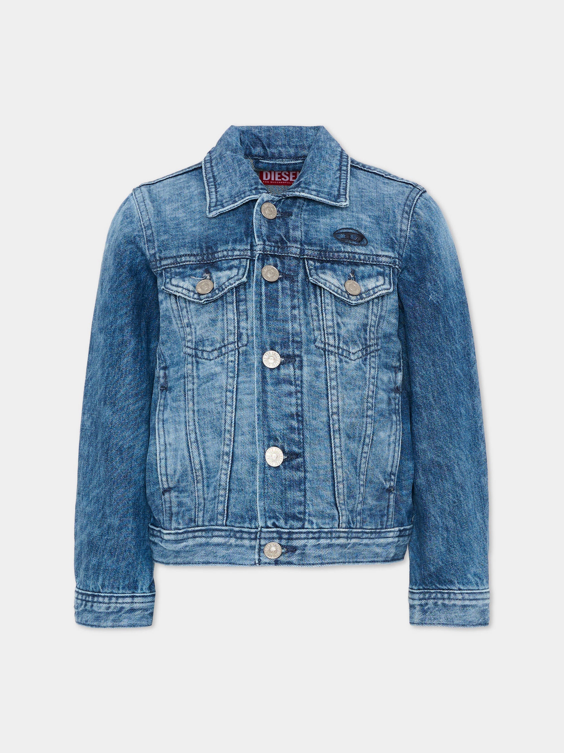 Giubbotto di jeans per bambini con logo,Diesel,00J4QC KXBSV K01