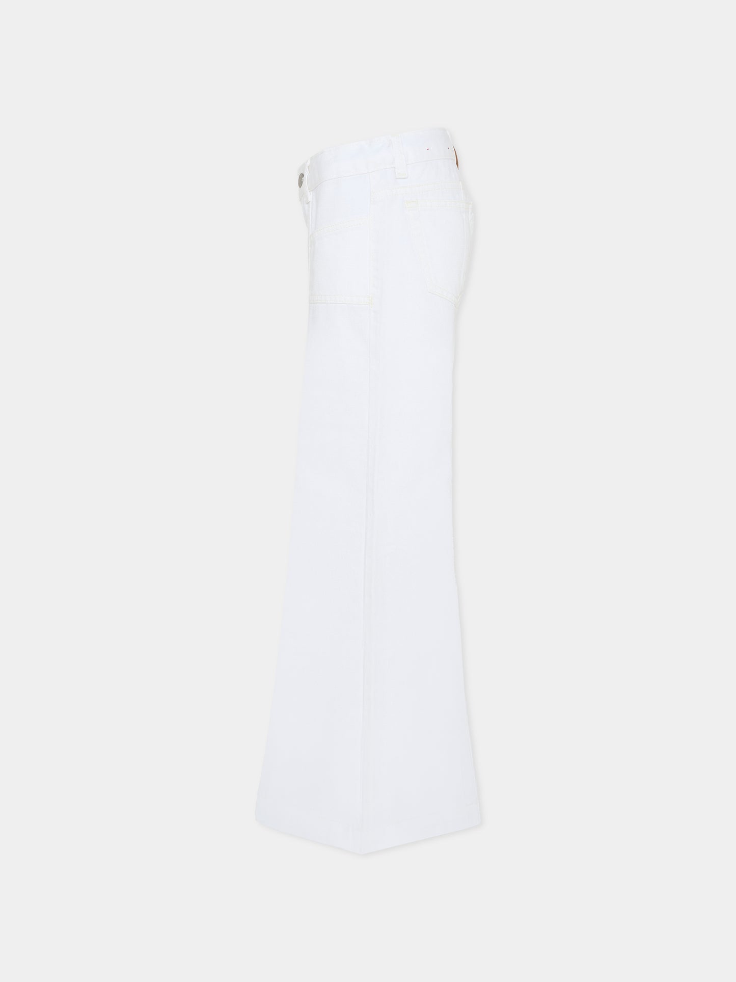 Jeans bianchi per bambina con logo,Diesel,J02343 KXBRZ K141