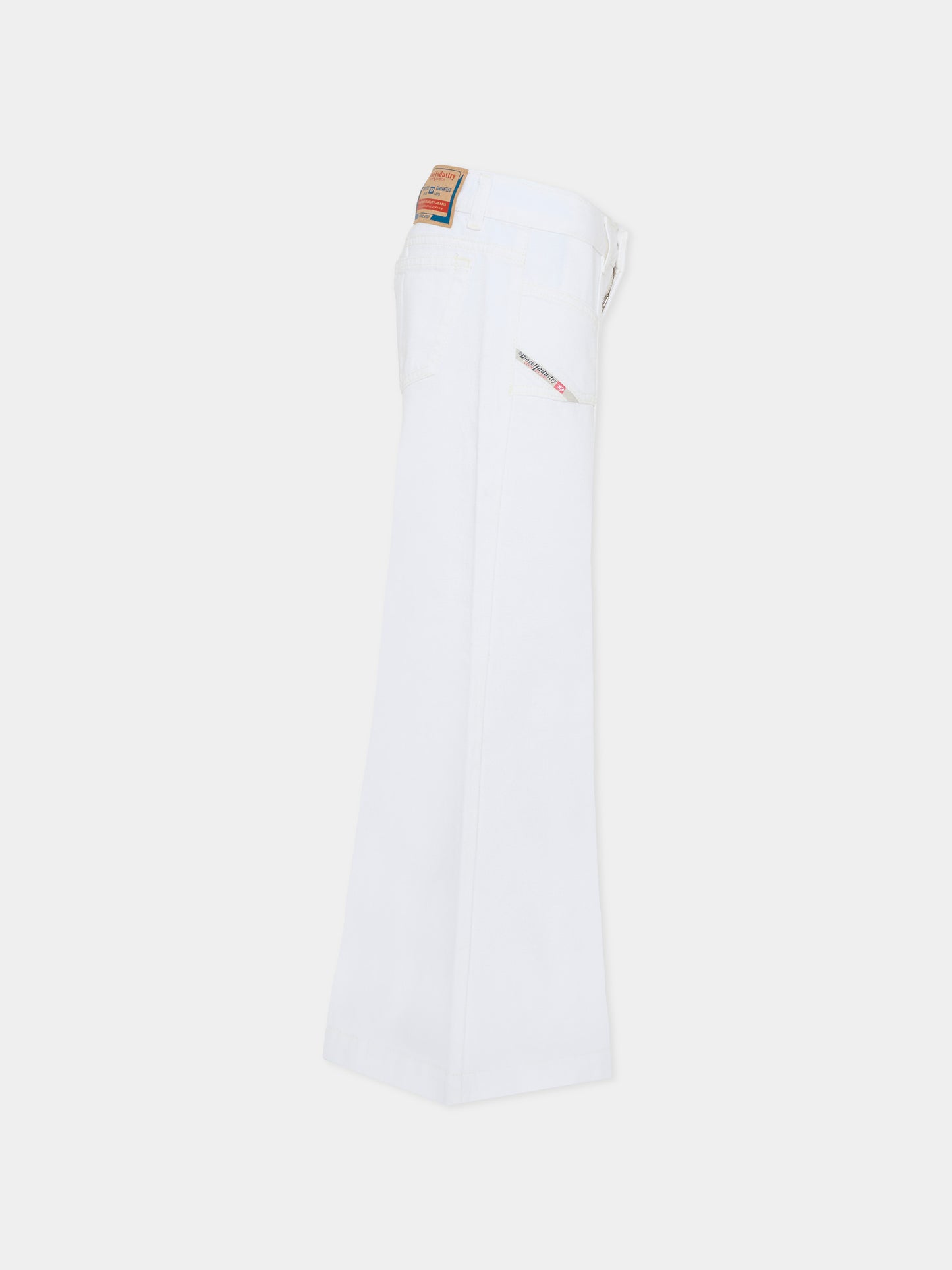 Jeans bianchi per bambina con logo,Diesel,J02343 KXBRZ K141